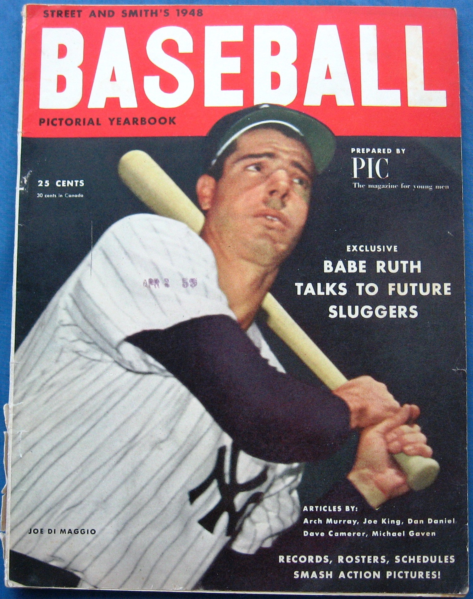 STREET AND SMITH'S 1948 BASEBALL PICTORIAL YEARBOOK JOE DIMAGGIO