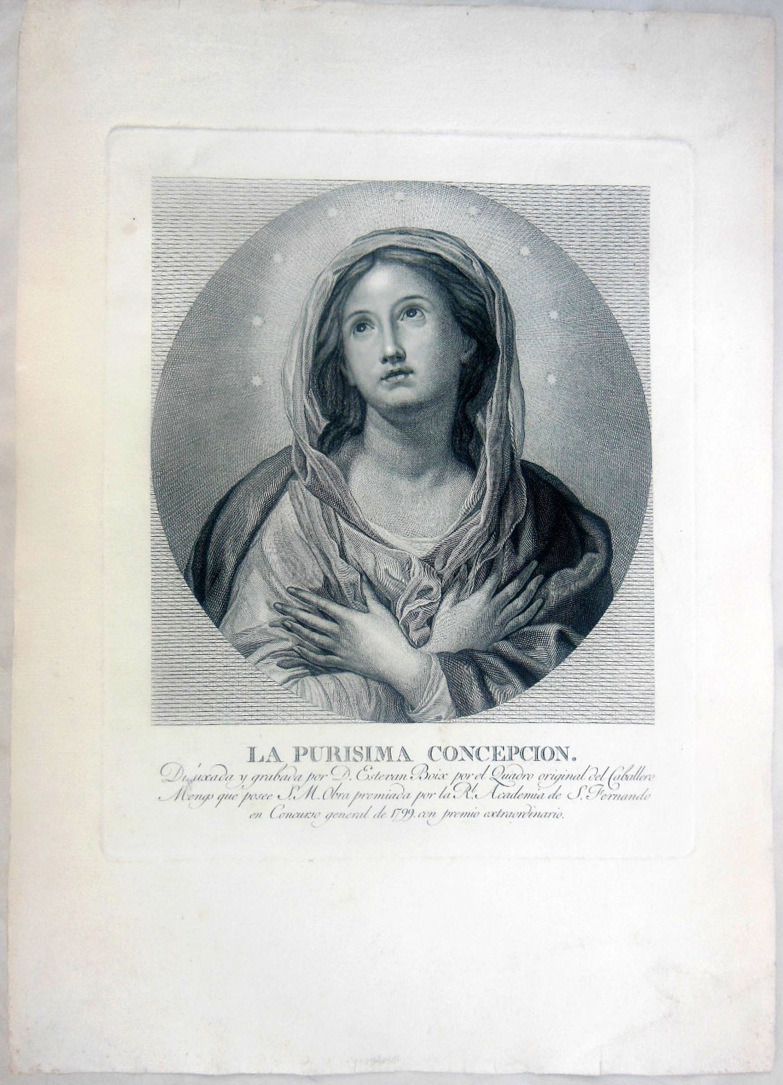 Grabado - Gravure : LA PURISIMA CONCEPCIÓN Esteban BOIX (grabó) [Very Good]