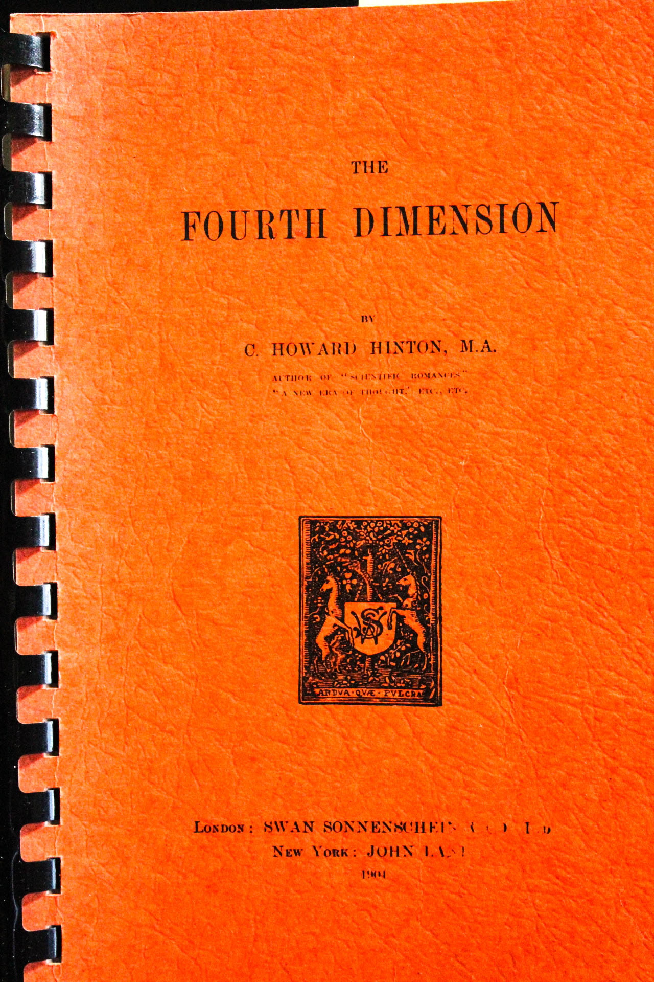 THE FOURTH DIMENSION - Hinton, Charles Howard