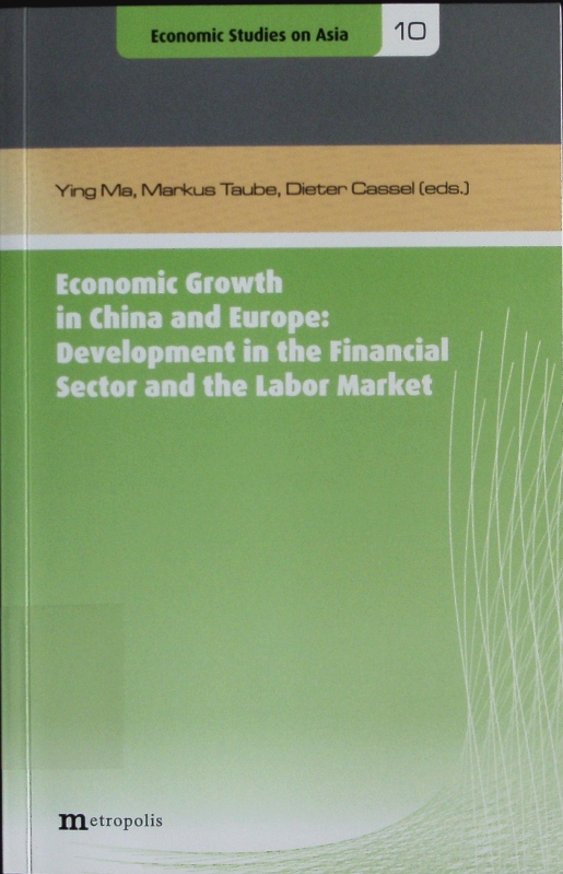 Economic growth in China and Europe. The outcome of two multi-day workshops, which took place in 2007 at the Mercator School of Management of the University of Duisburg-Essen in Duisburg, Germany, and in 2009 at the Center for Economic Development Research of the Wuhan University in Wuhan, China.