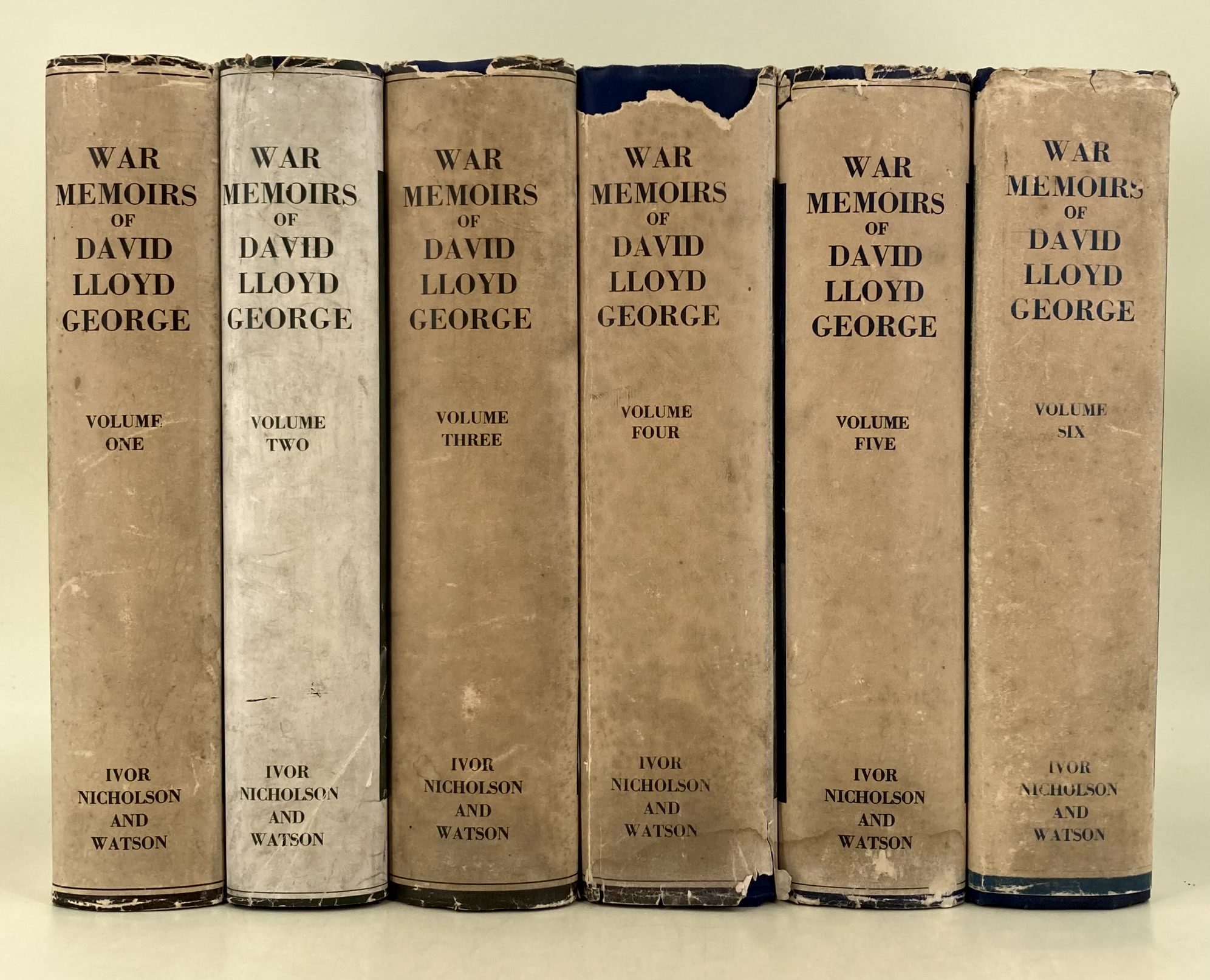 War Memoirs of David Lloyd George, 6 vols George, David Lloyd [Near Fine] [Hardcover]