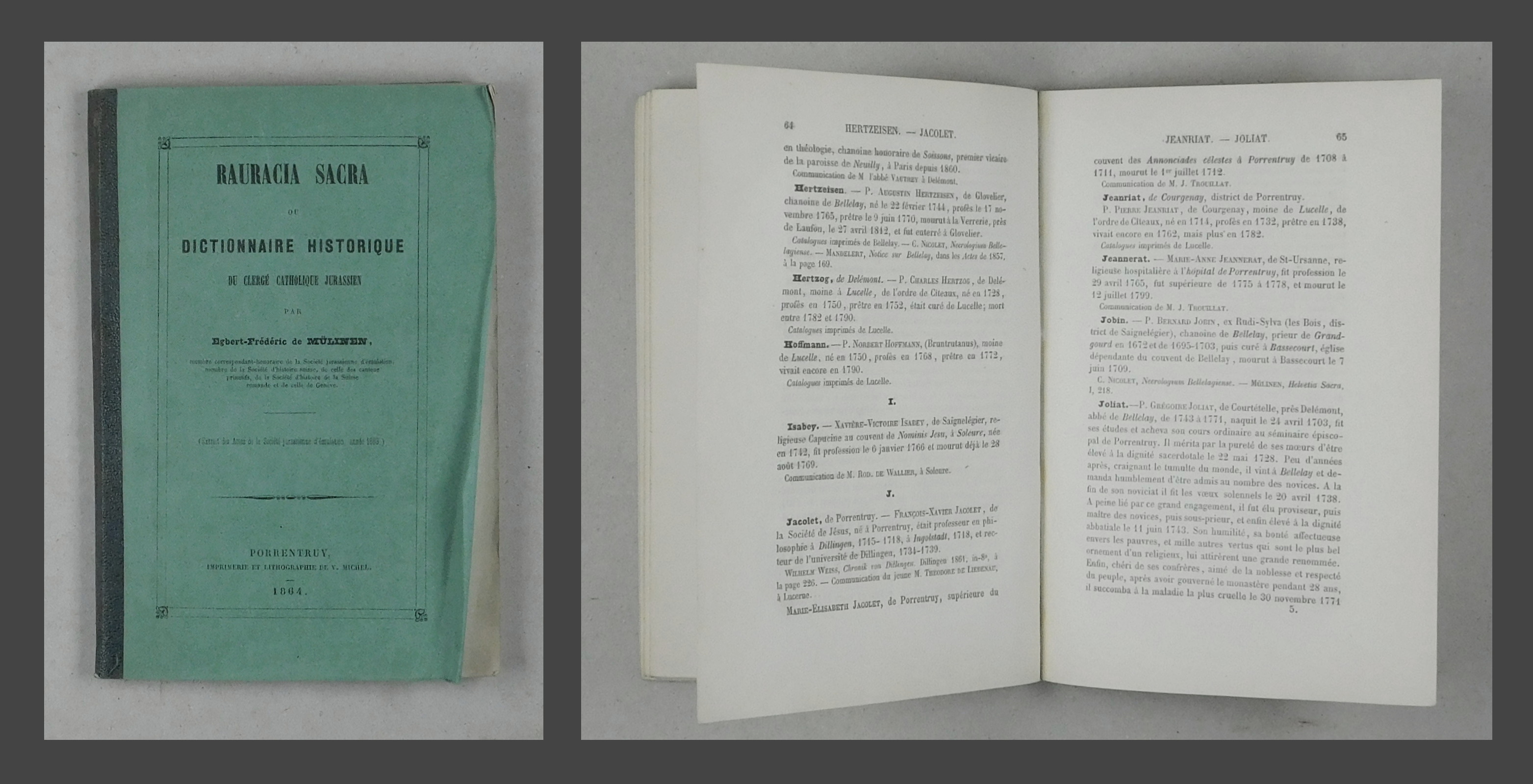 Rauracia Sacra ou Dictionnaire historique de Clergé Catholique