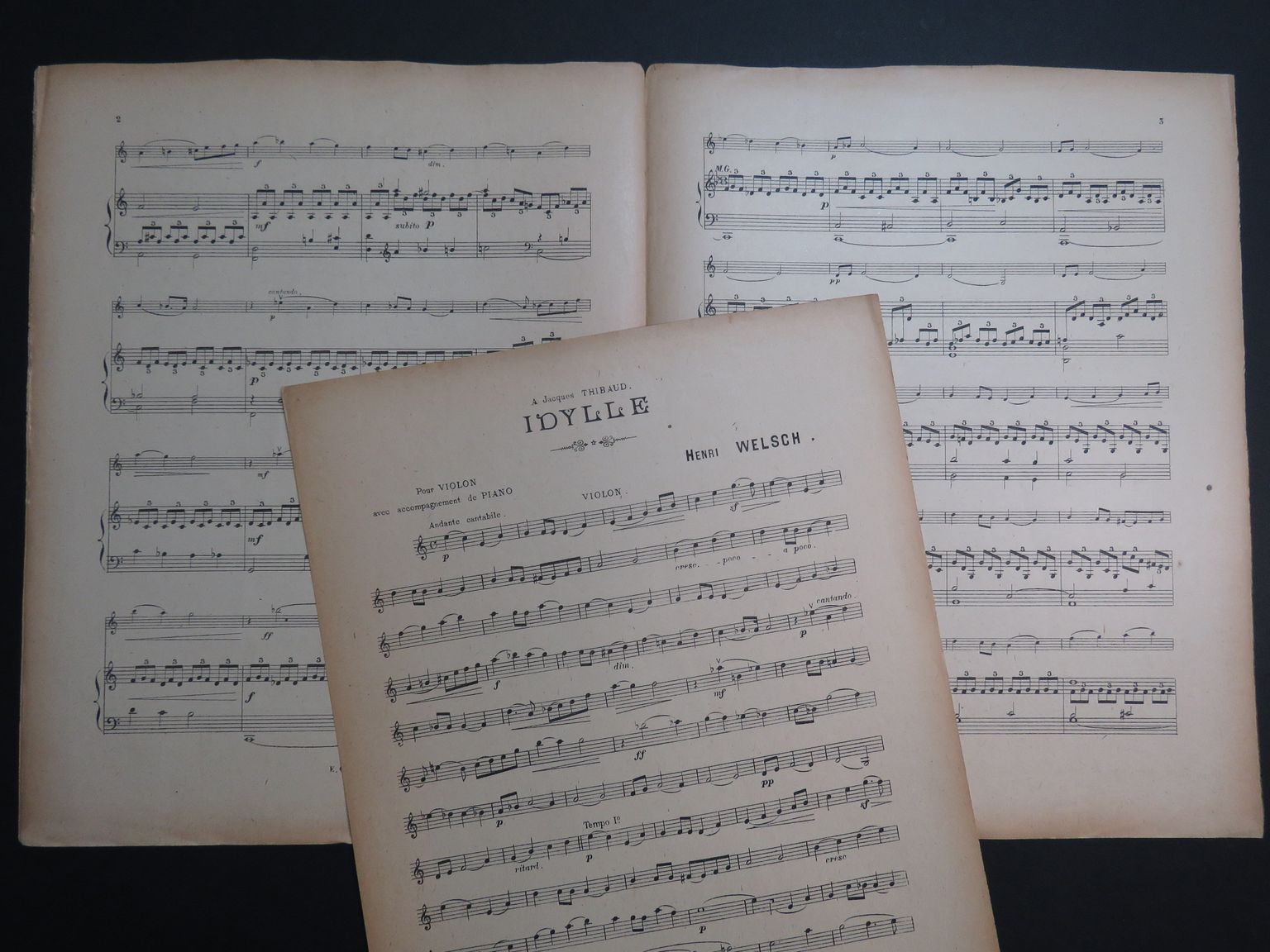 WELSCH Henri Idylle Piano Violon WELSCH Henri Idylle Piano Violon [ ]