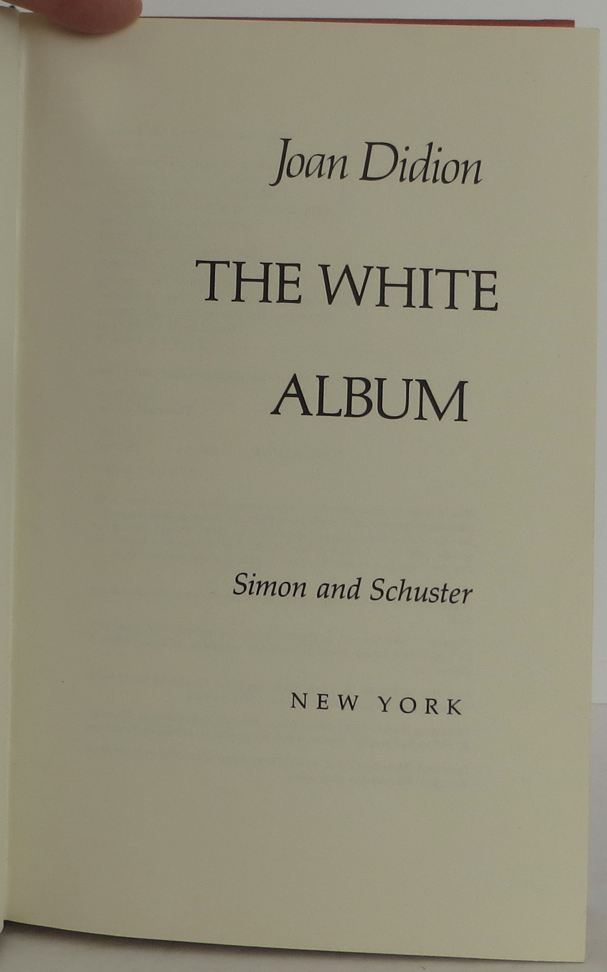 The White Album by Didion, Joan fine hardcover (1979) first. Bookbid