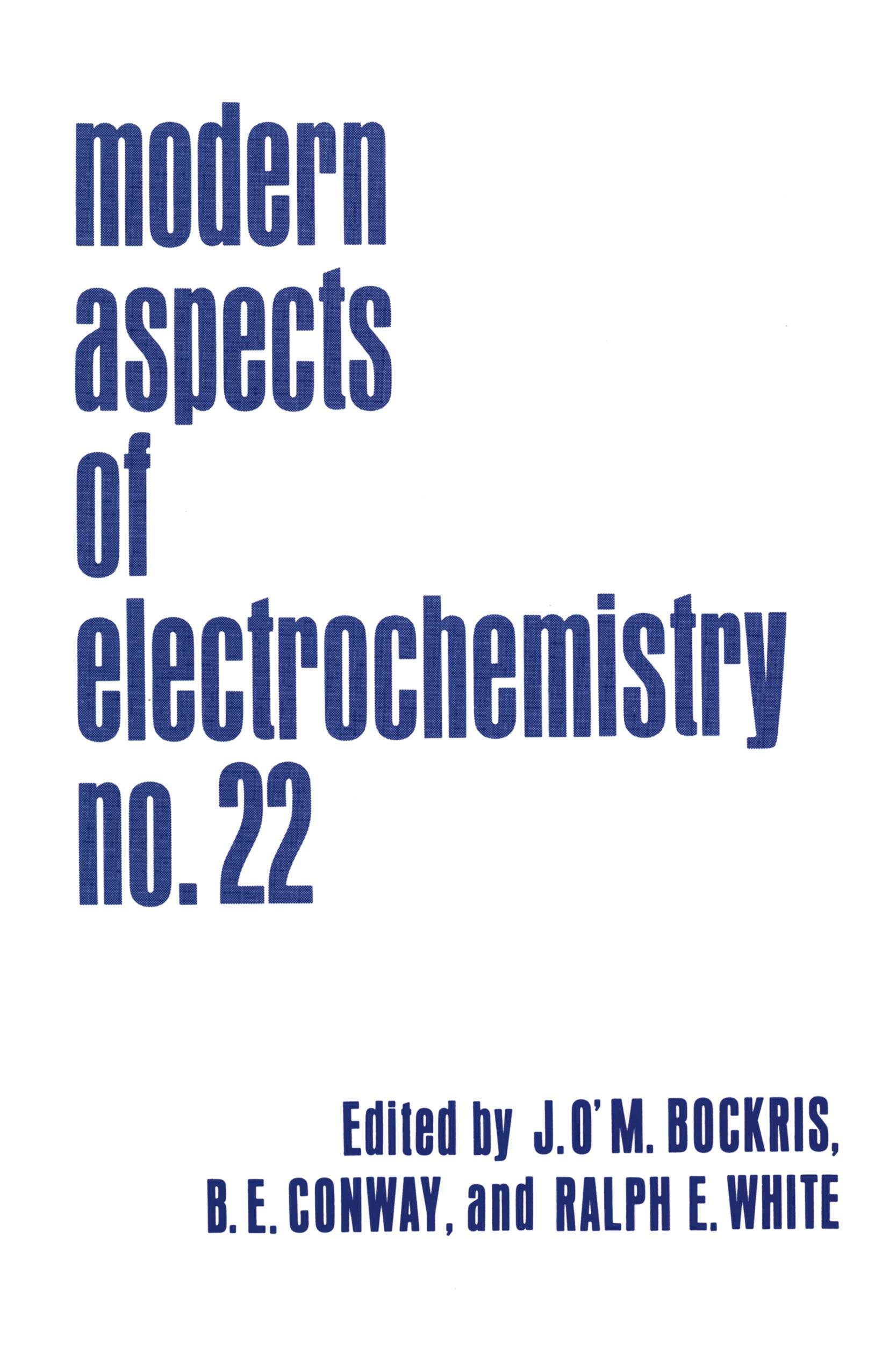 Modern Aspects of Electrochemistry - Bockris, John O\\'M.|Conway, Brian E.|White, Ralph E