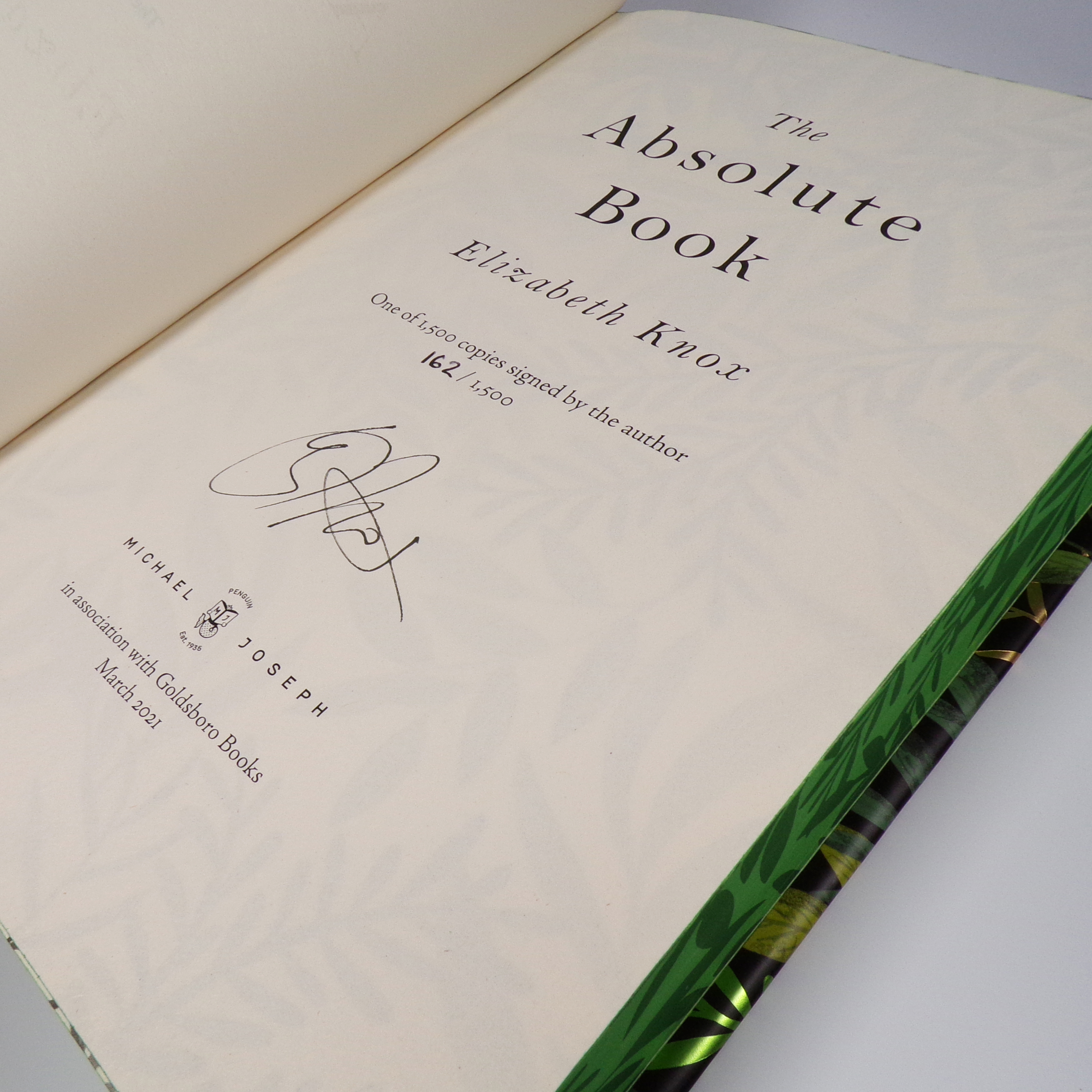 The Absolute Book. by KNOX, Elizabeth (born 1959).: Fine Hardcover ...