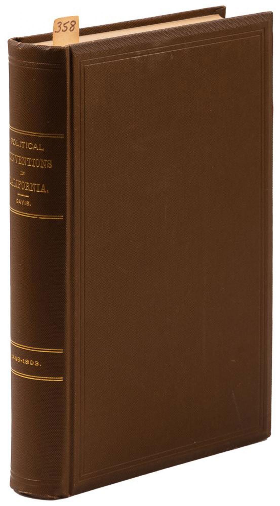 HISTORY OF POLITICAL CONVENTIONS IN CALIFORNIA, 1849-1982. By Winfield 