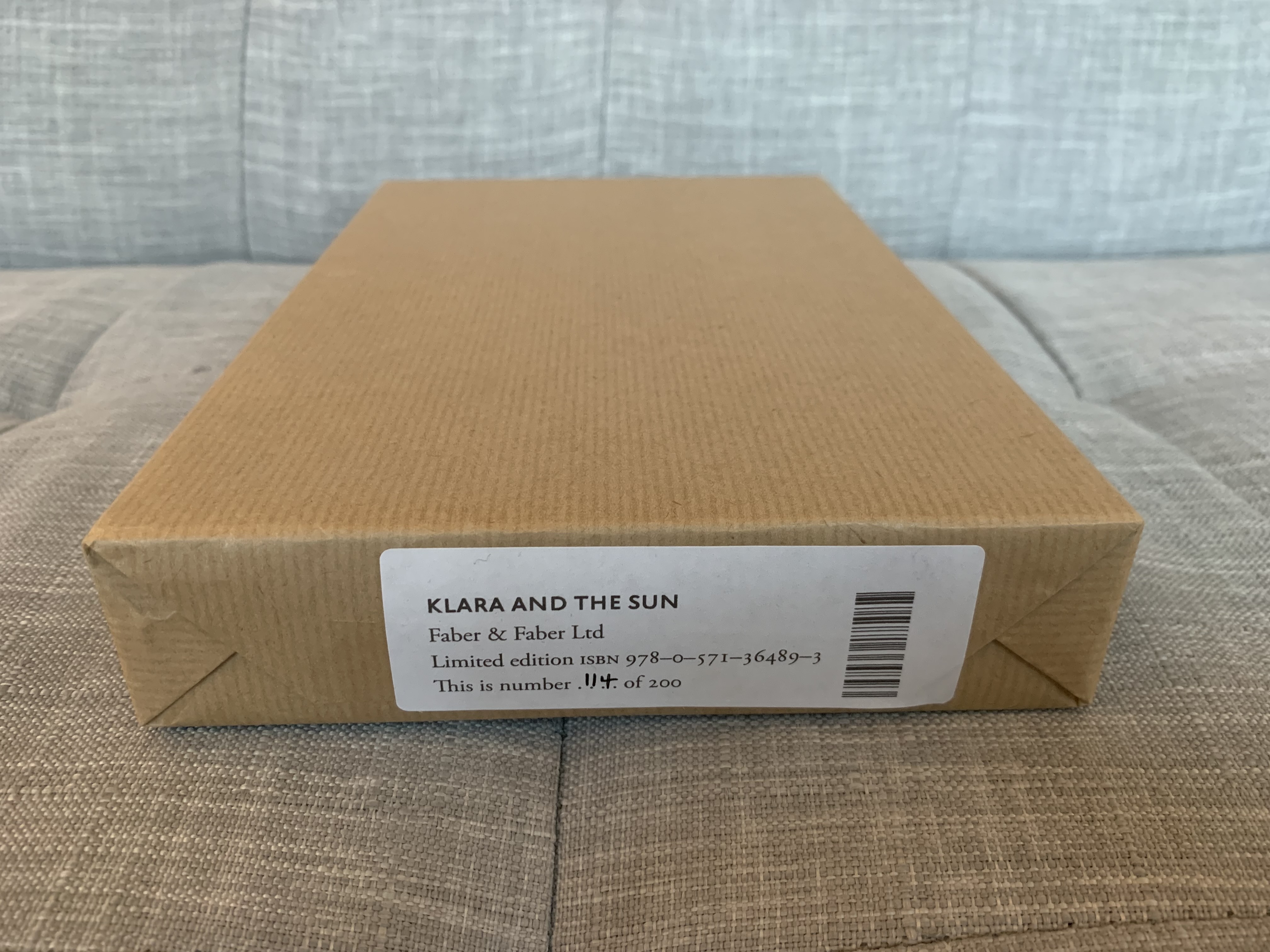 Klara and the Sun, signed limited edition, one of 200 numbered copies