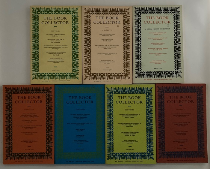 The book collector. [7 loose issues of volumes 14 to 17, 1965-1968] Hayward, John, P.H. Muir, John Carter, Nicholas Barker, ed., [ ]