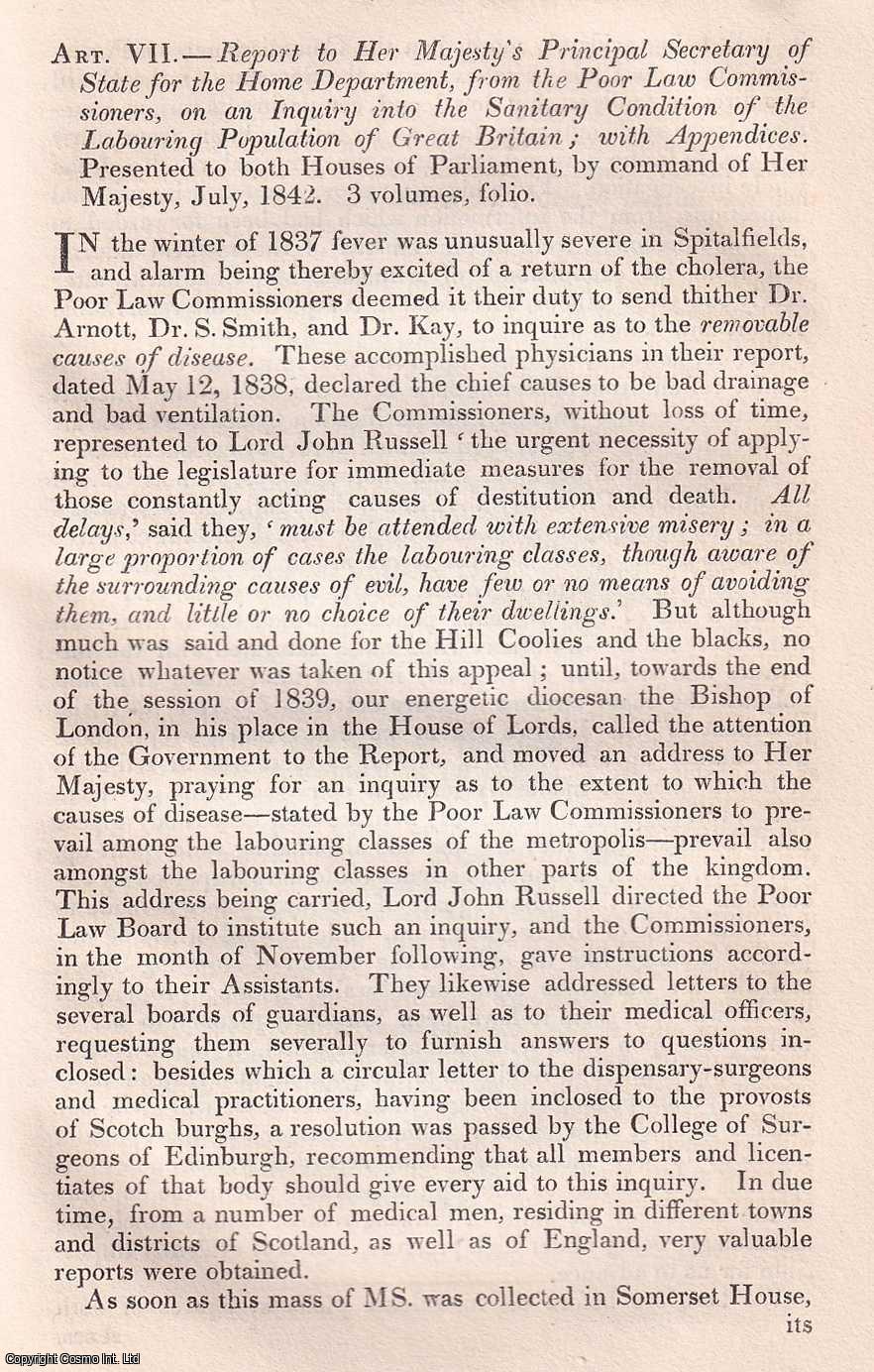 Report on the sanitary conditions of the labouring An