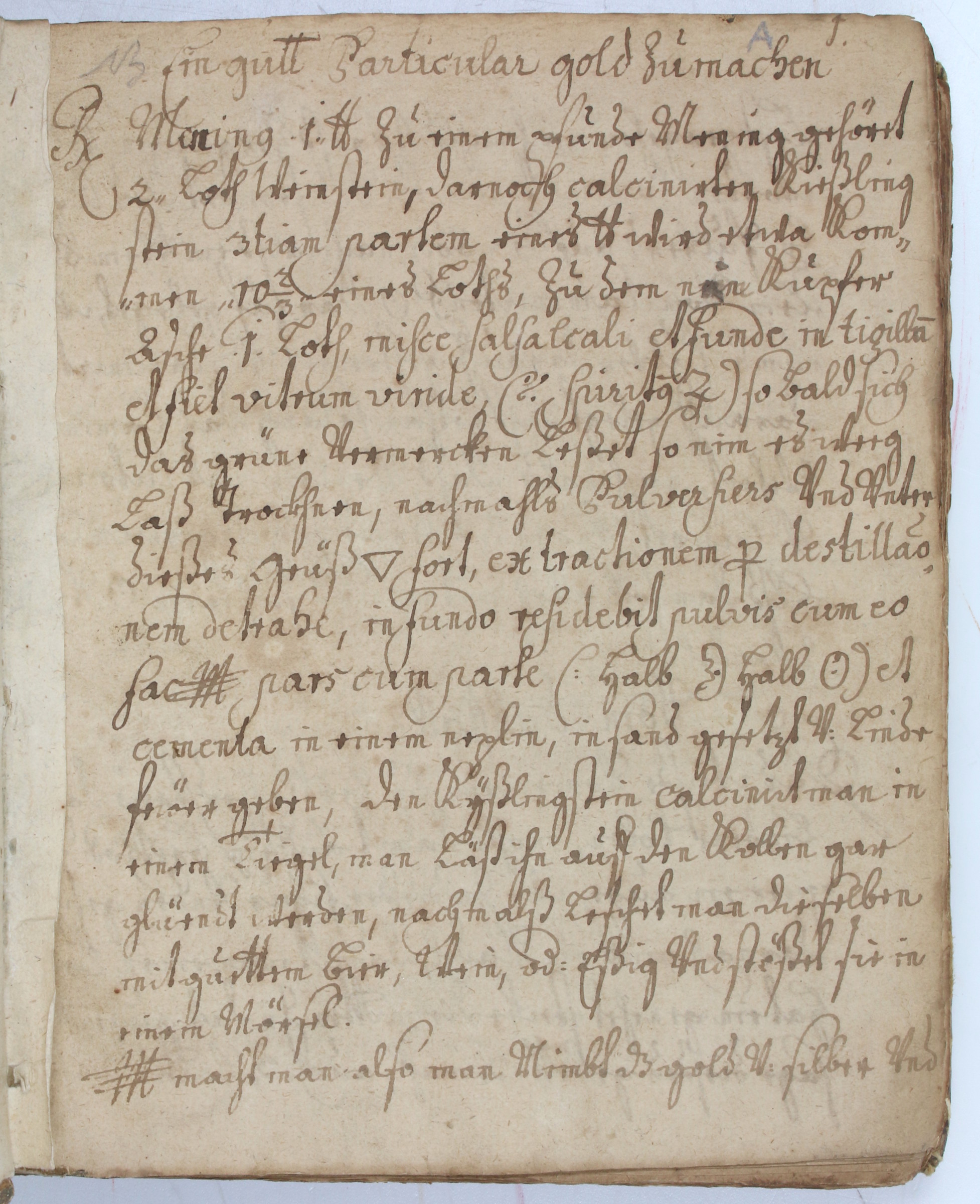 Autograph alchemical manuscript notebook. von Hertodt von Todenfeld ...