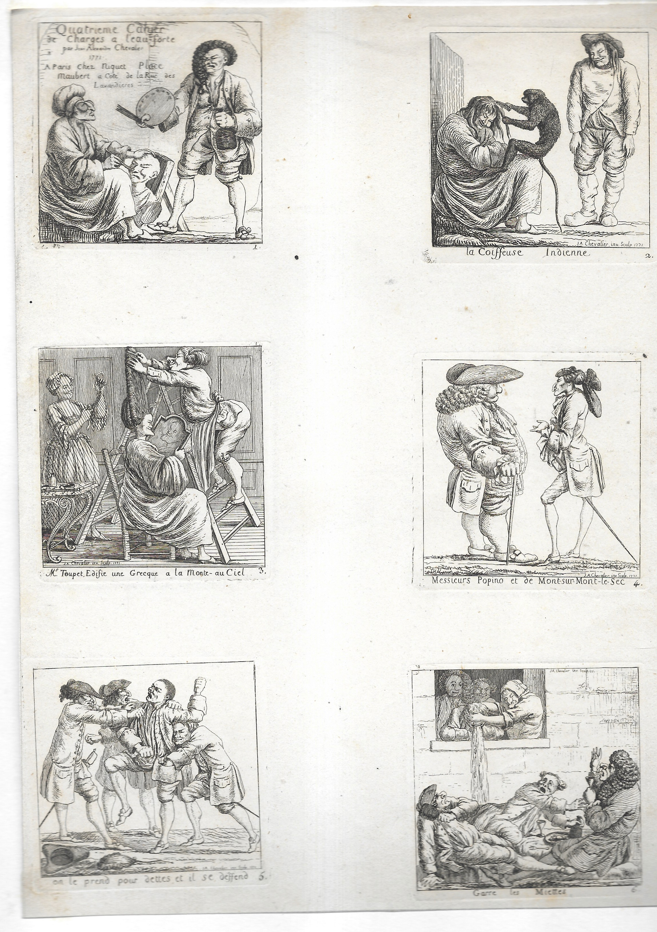 Quatrième cahier de charges à l'eau-forte. CHEVALIER Jean-Alexandre [ ]