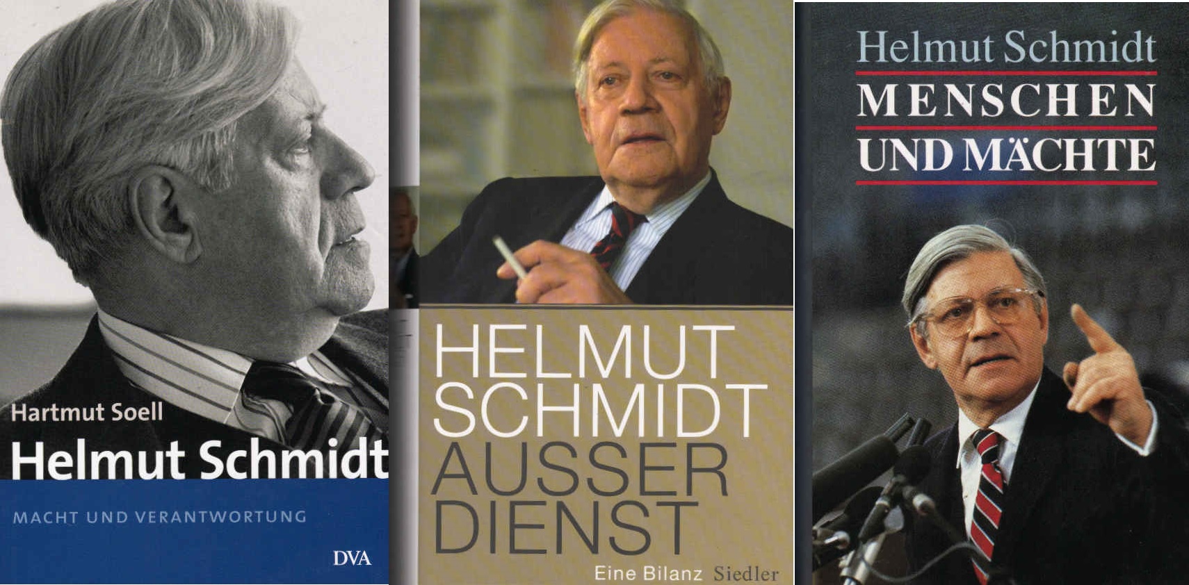 Bücherpaket. 3 x Helmut Schmidt. 1., Ausser Dienst ; 2., Menschen und Mächte ; 3., macht und Veranwortung Teil 2. - Schmidt, Helmut