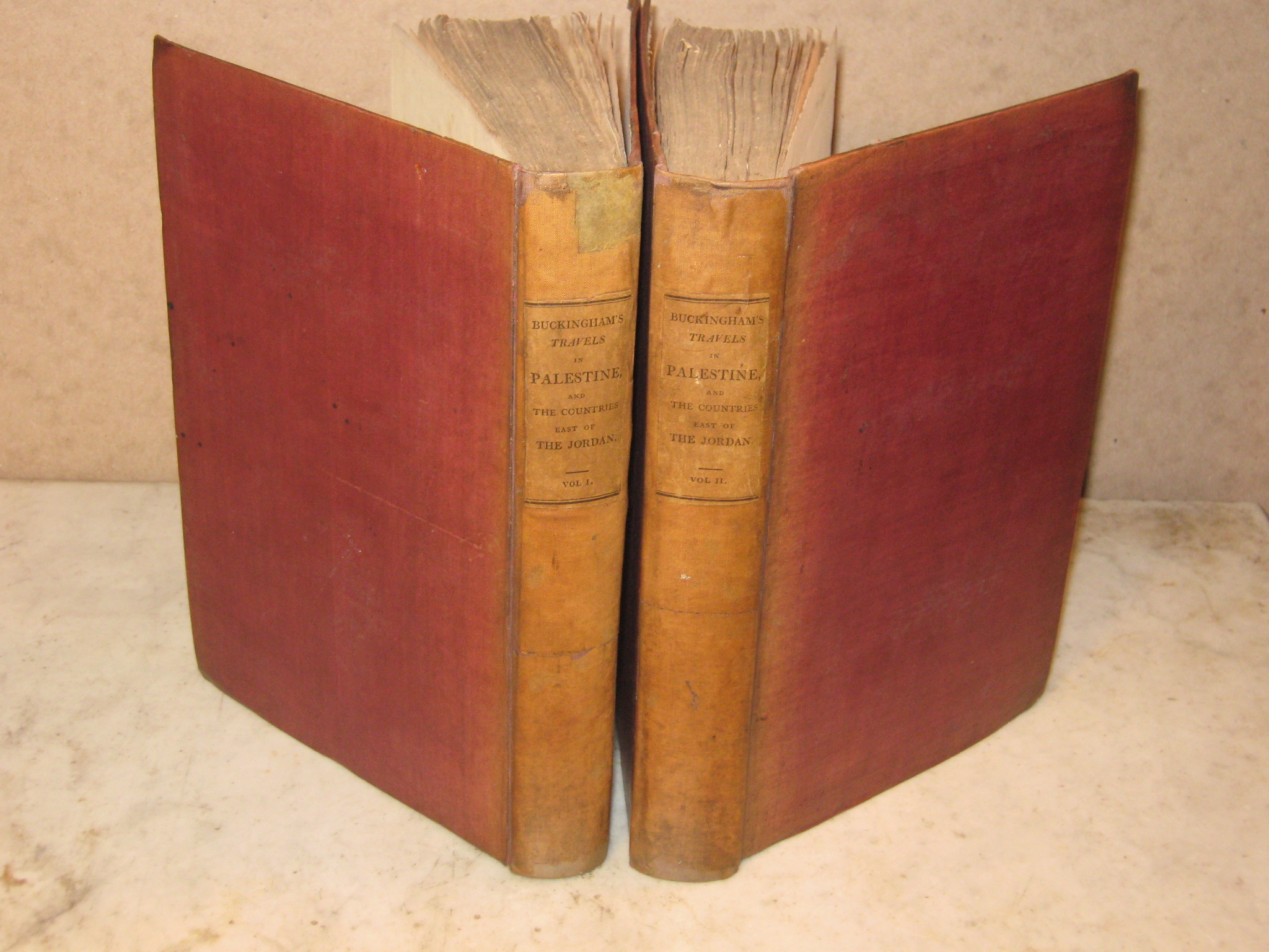 Travels in Palestine, Through the Countries of Bashan and Gilead, East of the River Jordan: Including a Visit to the Cities of Geraza and Gamala, in the Decapolis, 2 volumes - Buckingham, James Silk (1786 - 1855)