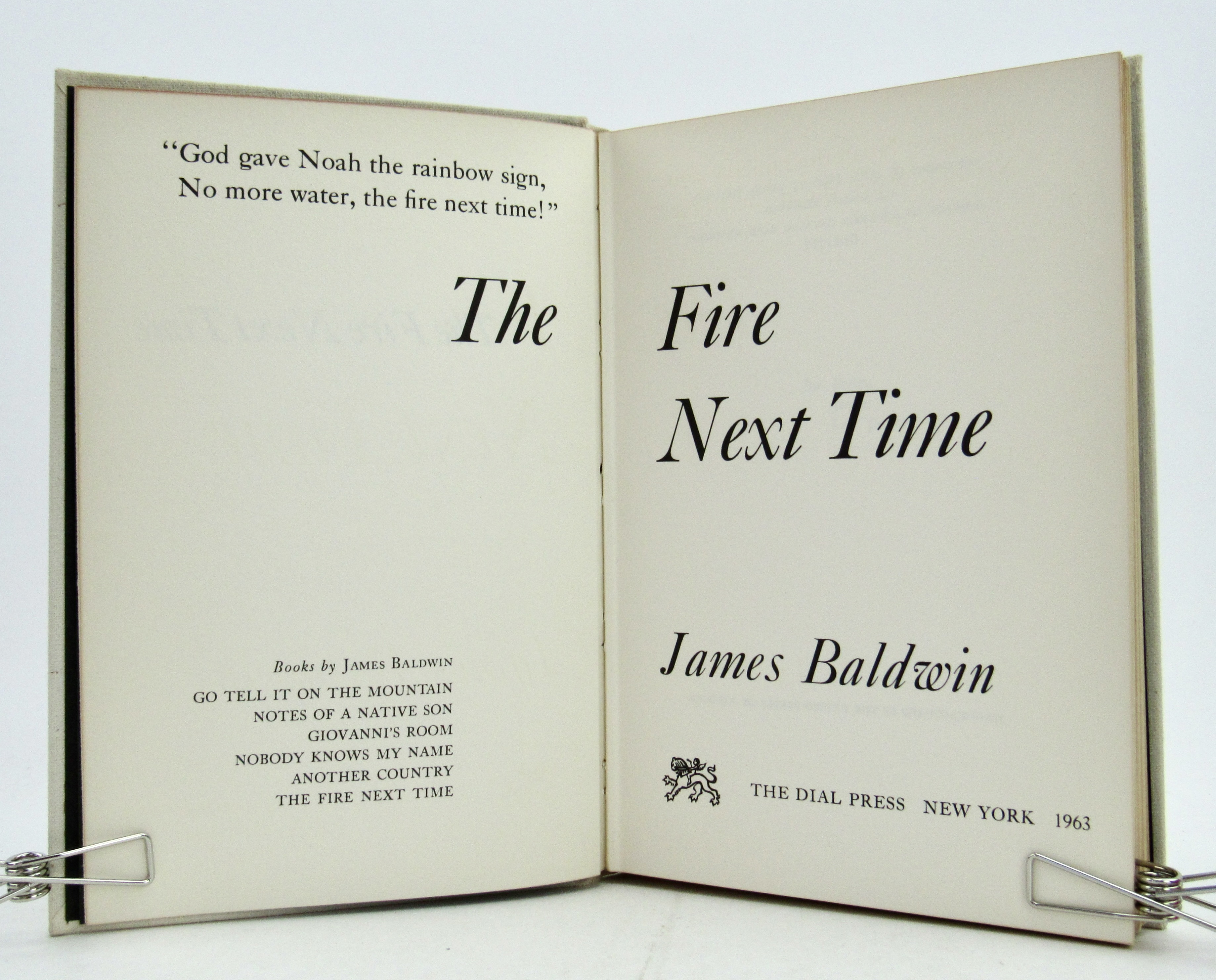 The Fire Next Time by James Baldwin Very Good Hardcover (1963) 1st Edition Bookworm and Apple