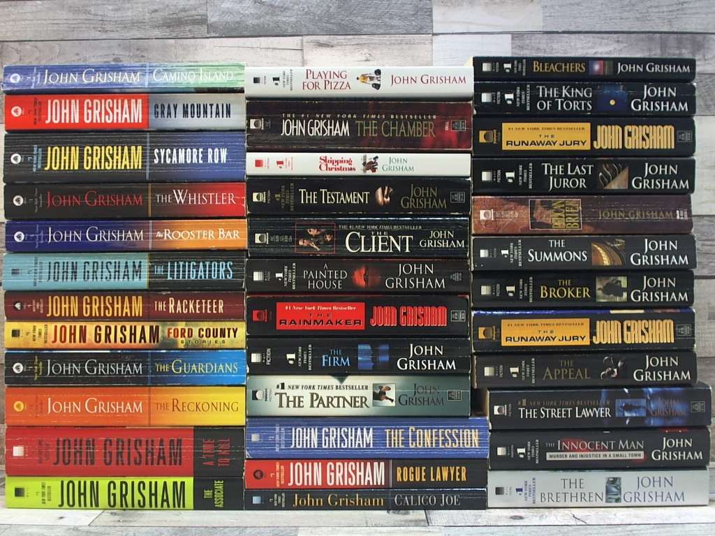 John Grisham's Complete Novels. 24 Book Set (A Time to Kill, the Firm, the Pelican Brief, the Client, the Chamber, the Rainmaker, the Runaway Jury, t