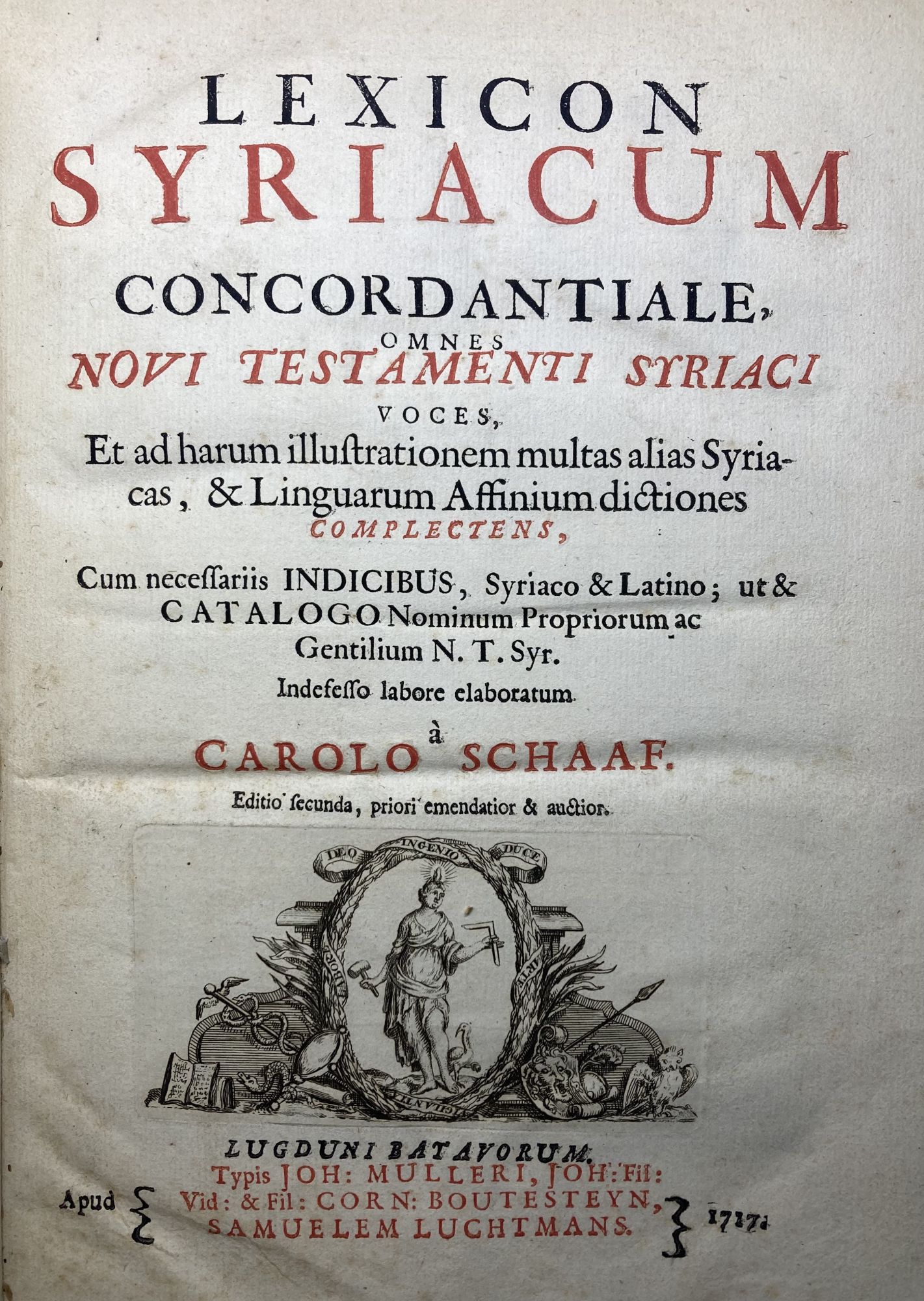 LEXICON SYRIACUM CONCORDANTIALE, Omnes Novi Testamenti Syriaci Voces Et ...