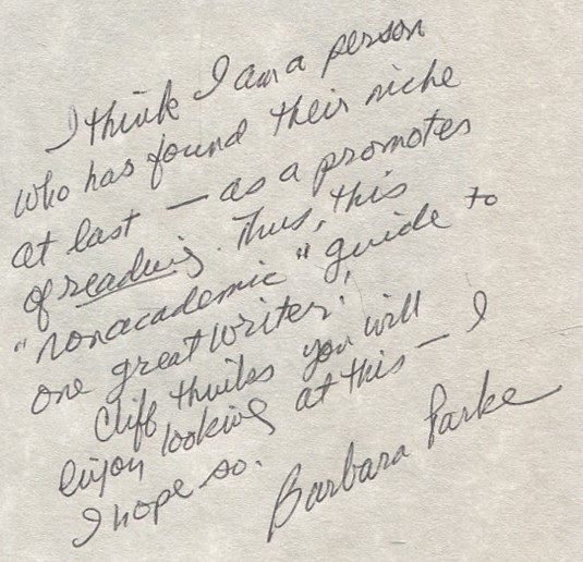 Toni Morrison A Guide to Her Novels by (MORRISON, Toni) PARKE, Barbara