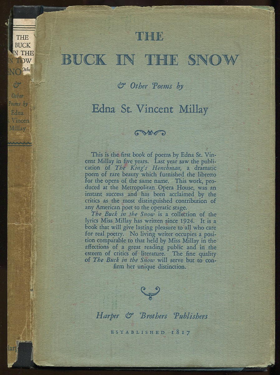 edna st vincent millay the buck in the snow