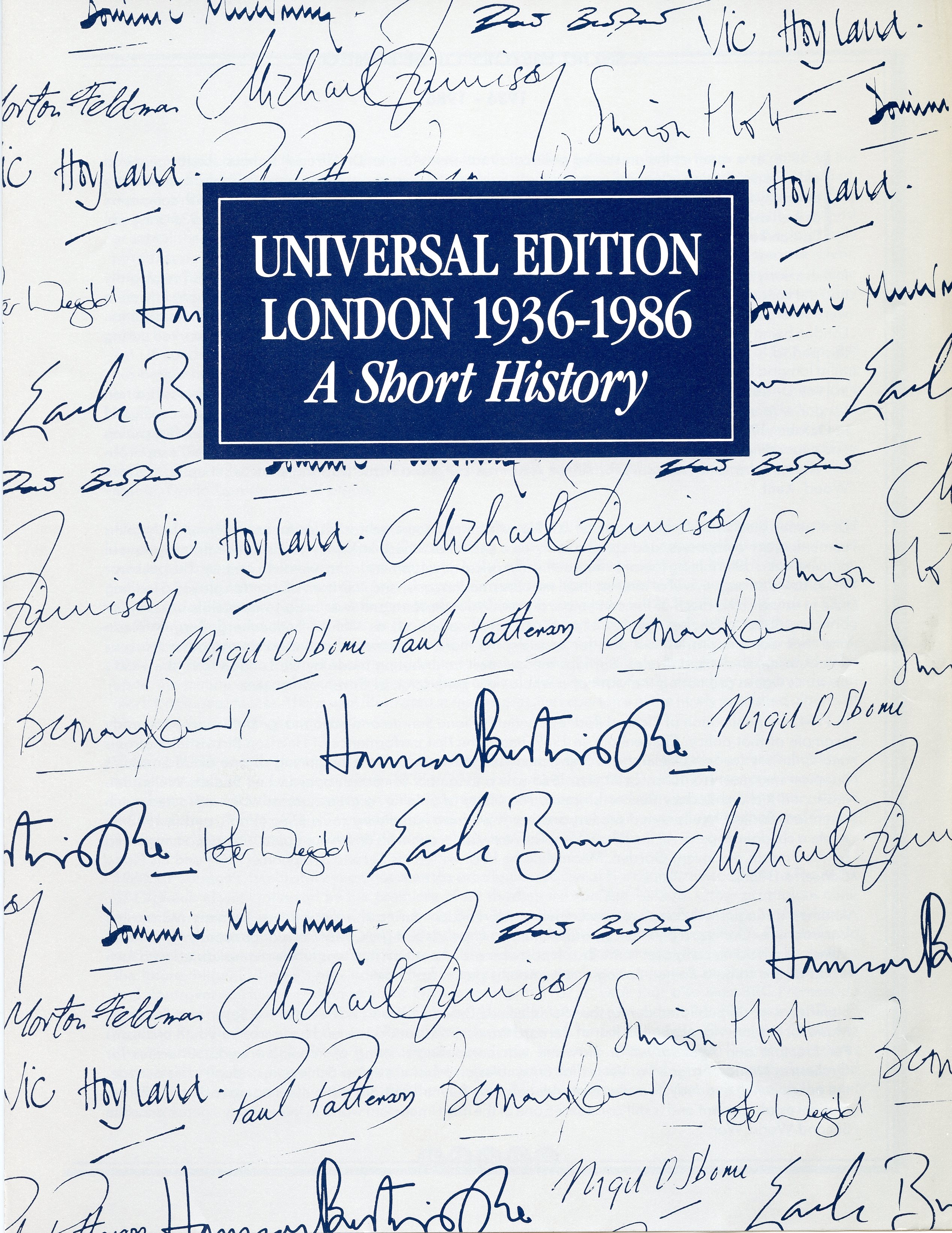 Universal Edition 50th Anniversary Boxed Set of Scores by [Universal