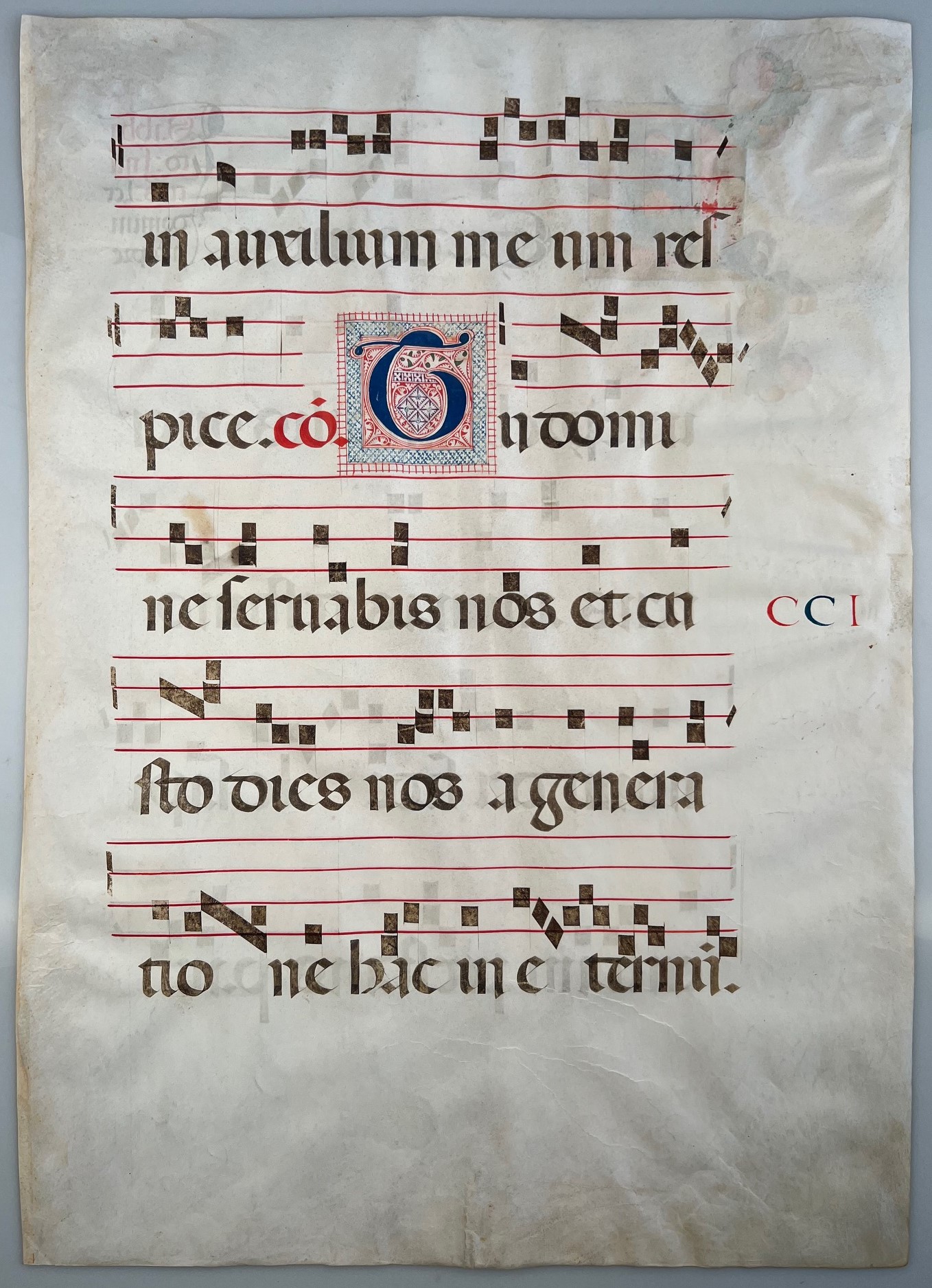 Medieval manuscript Graduale on vellum inscribed on both sides and ...