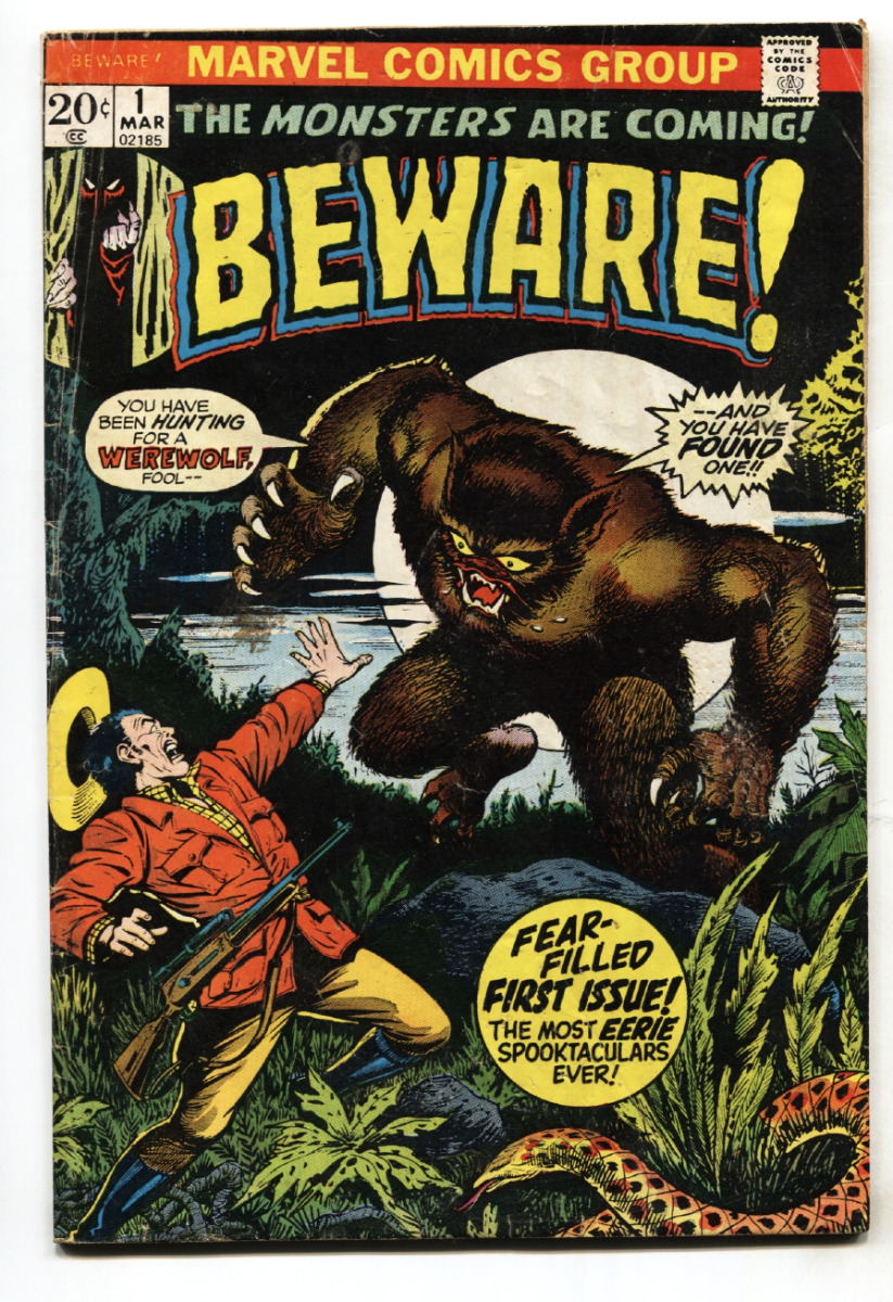 Beware 1 1973 Marvel Bronze Age Horror vg (1973) Comic DTA