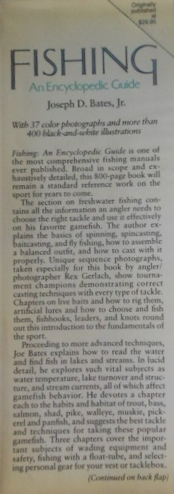 Fishing: An Encyclopedic Guide by Joseph D. Bates. JR. by Bates, Joseph D.:  Very Good Hardcover (1988) 5th or later Edition