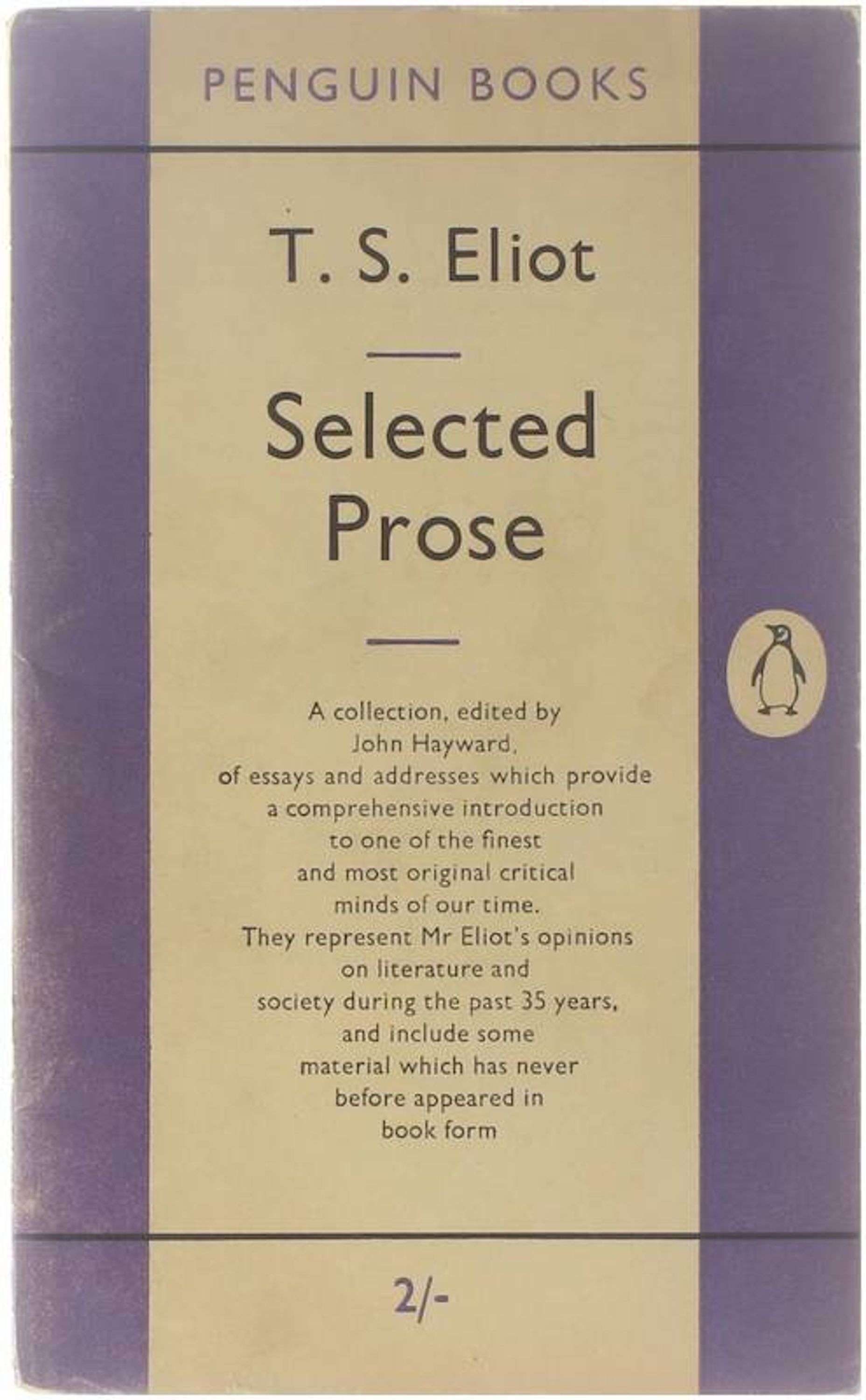 Selected Prose - T.S. Eliot