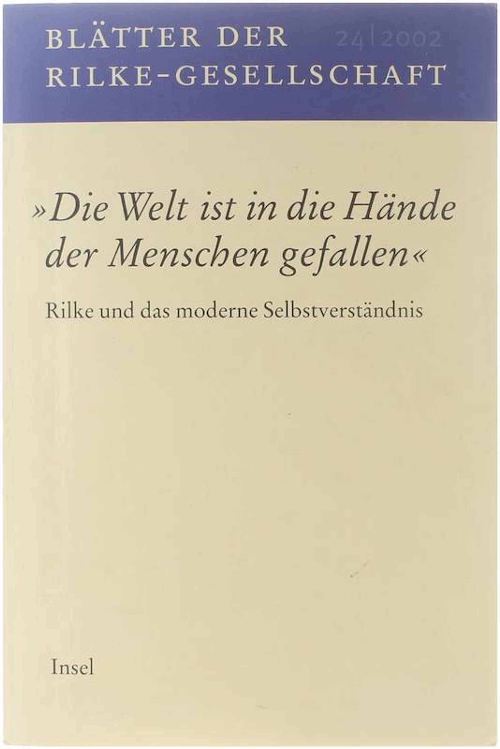 Blätter der Rilke-Gesellschaft 