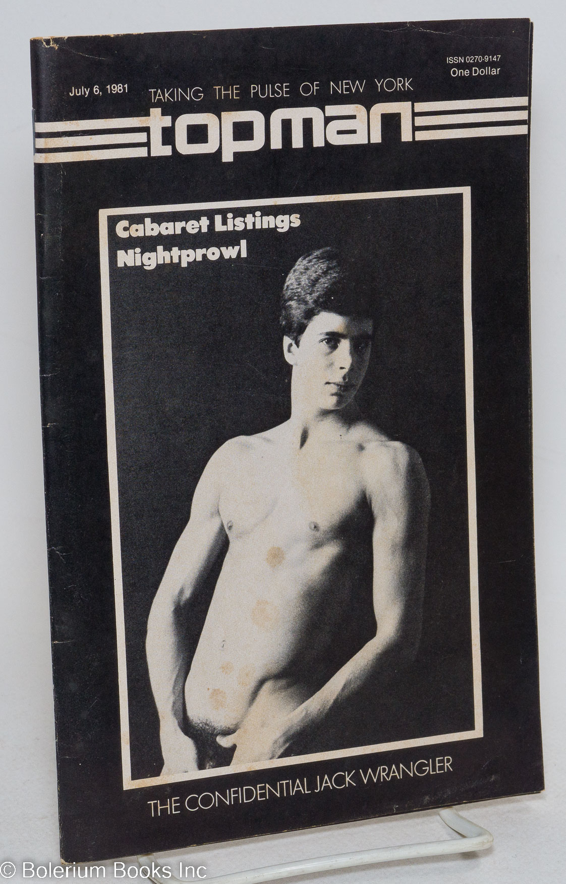 Topman: New York's weekly pleasure guide; vol. 2, #13, July 6, 1981: The  Confidential Jack Wrangler by Schmitt, Frank, editor and publisher, Jack  Wrangler, Robert W. Richards, Don Hanover III, Jeffrey Craig,