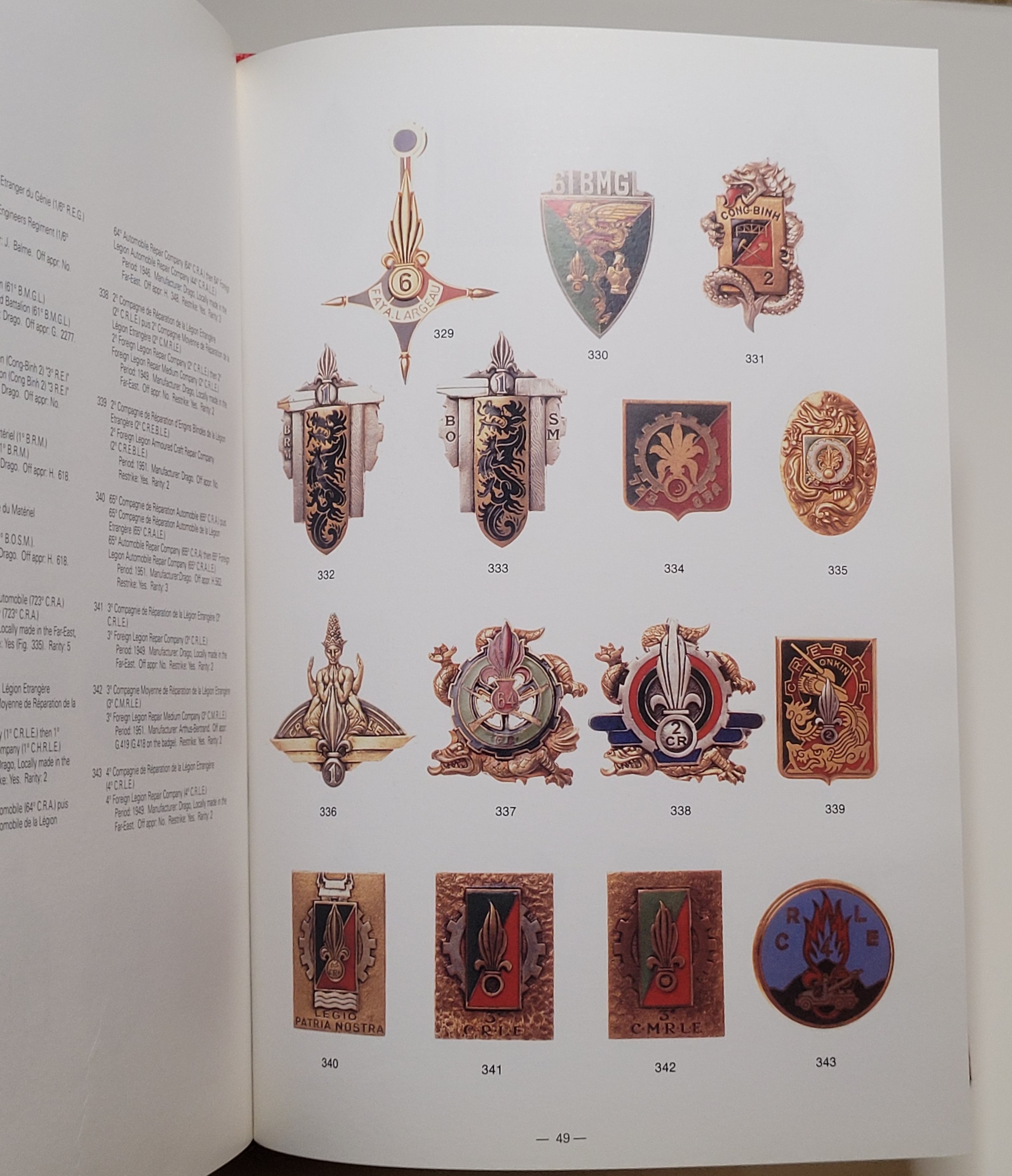 Badges of the French Foreign Legion 1923-1989 by Bartlett, Philippe ...