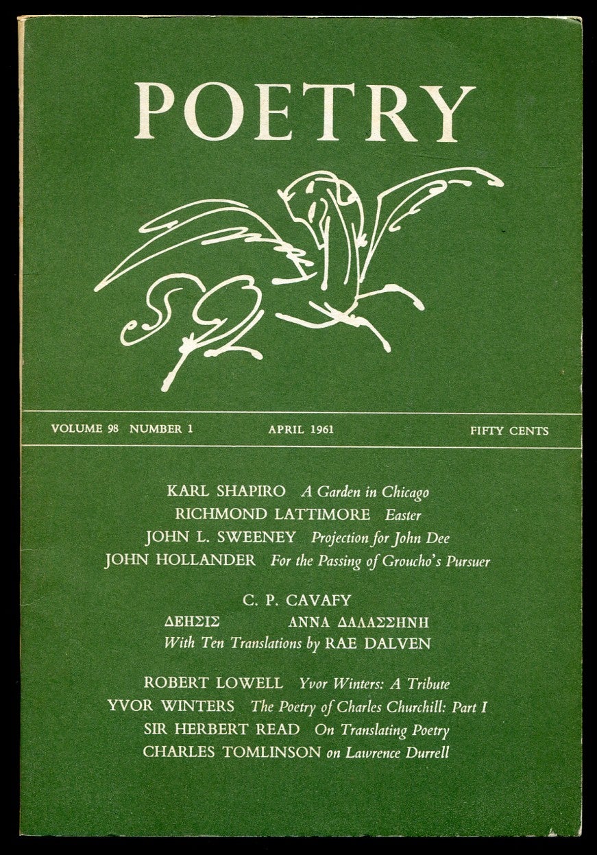 Poetry Volume 98 Number 1 April 1961 By RAGO Henry Edited By poetry-volume-98-number-1-april-1961-by-rago-henry-edited-by
