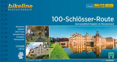 100 Schlösser Route : Herrschaftlich Radeln im Münsterland, 1.081 km, 1:75.000, wetterfest/reißfest, GPS-Tracks Download, LiveUpdate - Esterbauer Verlag