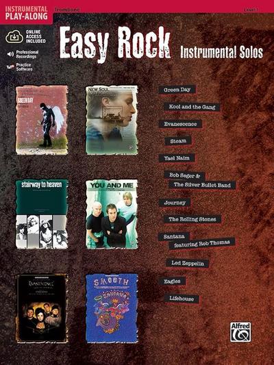 Easy Rock Instrumental Solos, Level 1 : Trombone (incl. Online Code) - Alfred Music