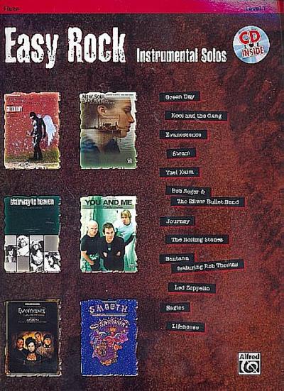 Easy Rock Instrumental Solos, Fute, w. Audio-CD : Level 1. On CD: For each song a performance demo track followed by a play-along track