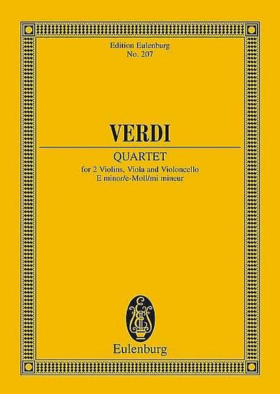 Streichquartett e-Moll : Streichquartett. Studienpartitur. - Giuseppe Verdi