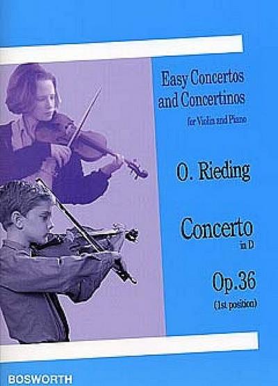 Concerto in D, Op. 36 : Easy Concertos and Concertinos Series for Violin and Piano - Oscar Rieding