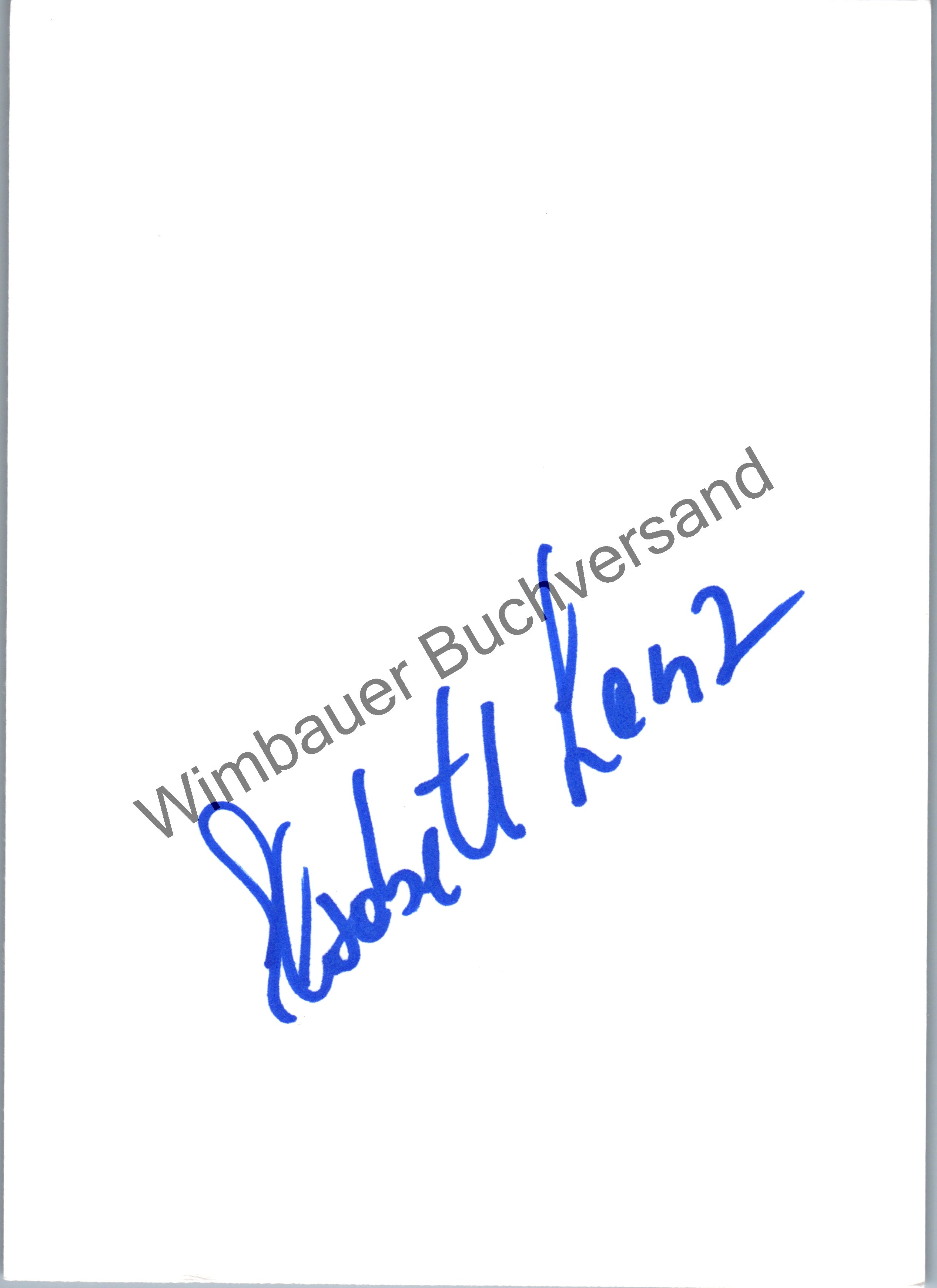 Original Autogramm Elisabeth Lanz /// Autograph Signiert Signed Signee