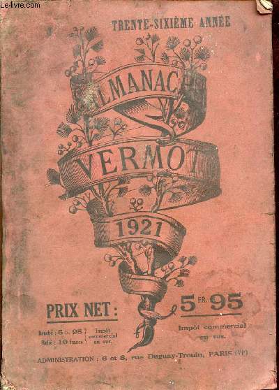 Almanach Vermot 1921 - 36e année. by Collectif: bon Couverture