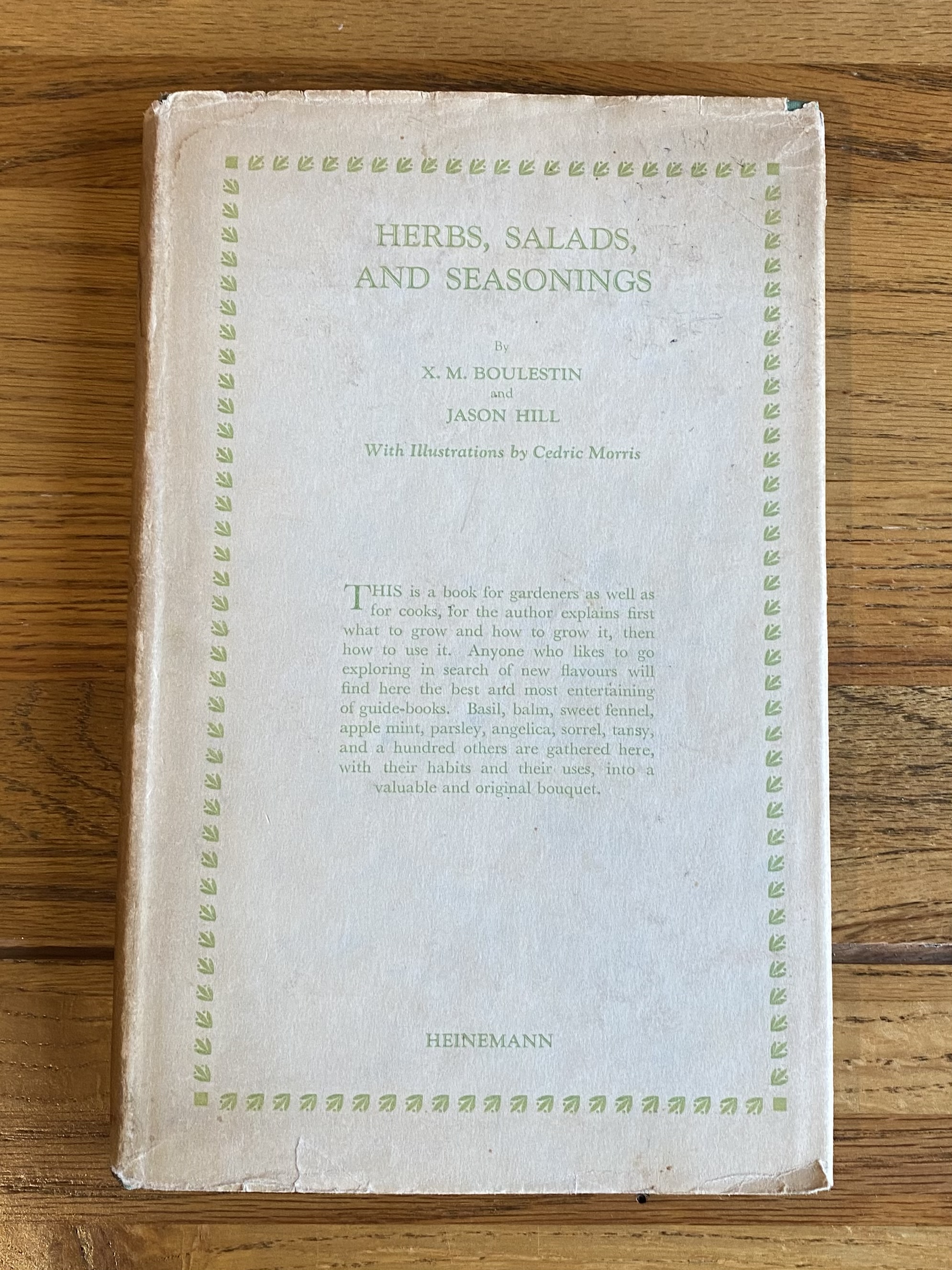 Herbs, Salads, and Seasonings Boulestin, Xavier Marcel & Hill, Jason [Cookery] [ ] [Hardcover]