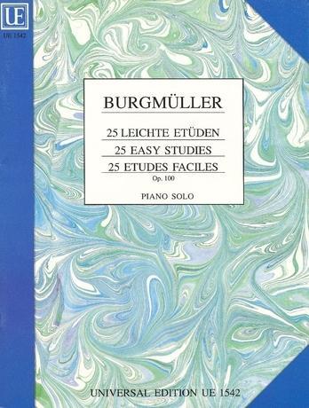 25 leichte Etüden op. 100 für Klavier - Burgmüller, Frédéric