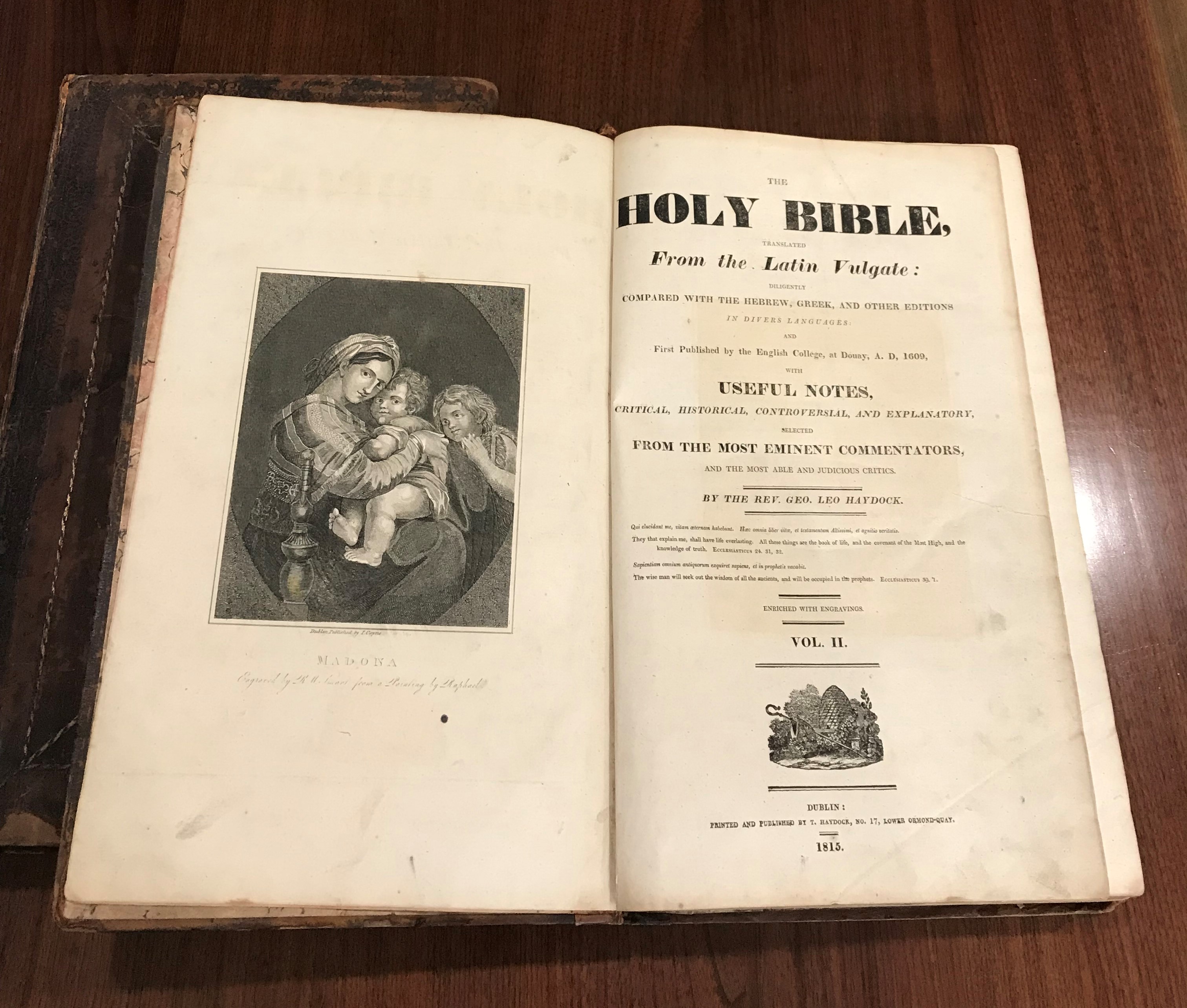The Holy Bible, translated from the Latin The Holy Bible, translated from the Latin