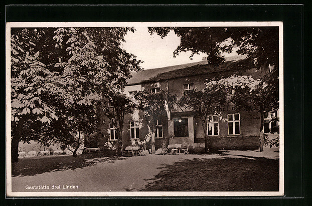Ansichtskarte Seddin /Mark, Gaststätte drei Linden, Gebäude mit