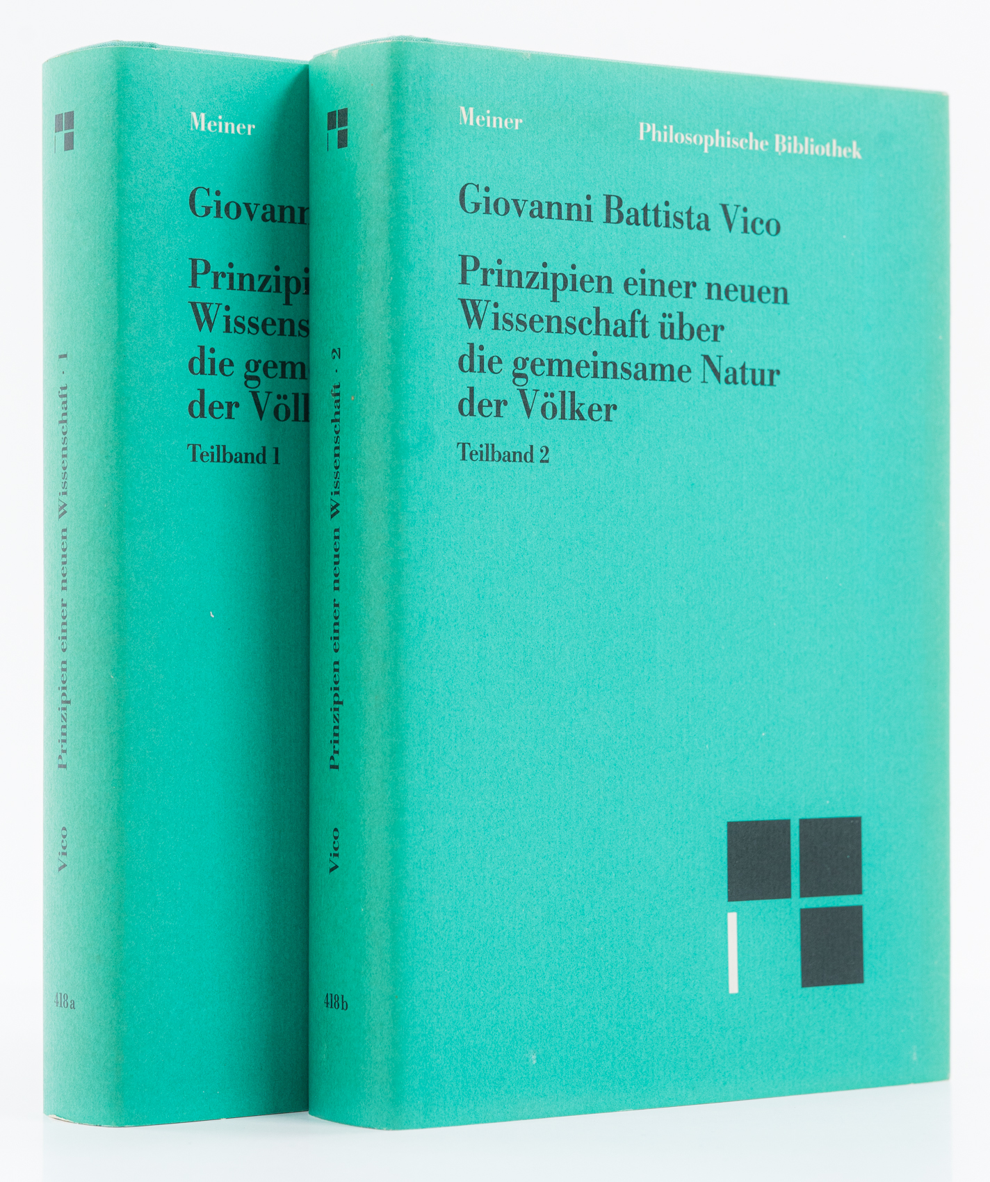 Prinzipien einer neuen Wissenschaft über die gemeinsame Natur der Völker. - [2 Bände]. - - Vico, Giovanni Battista