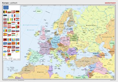 Posterkarten Geographie: Europa: politisch