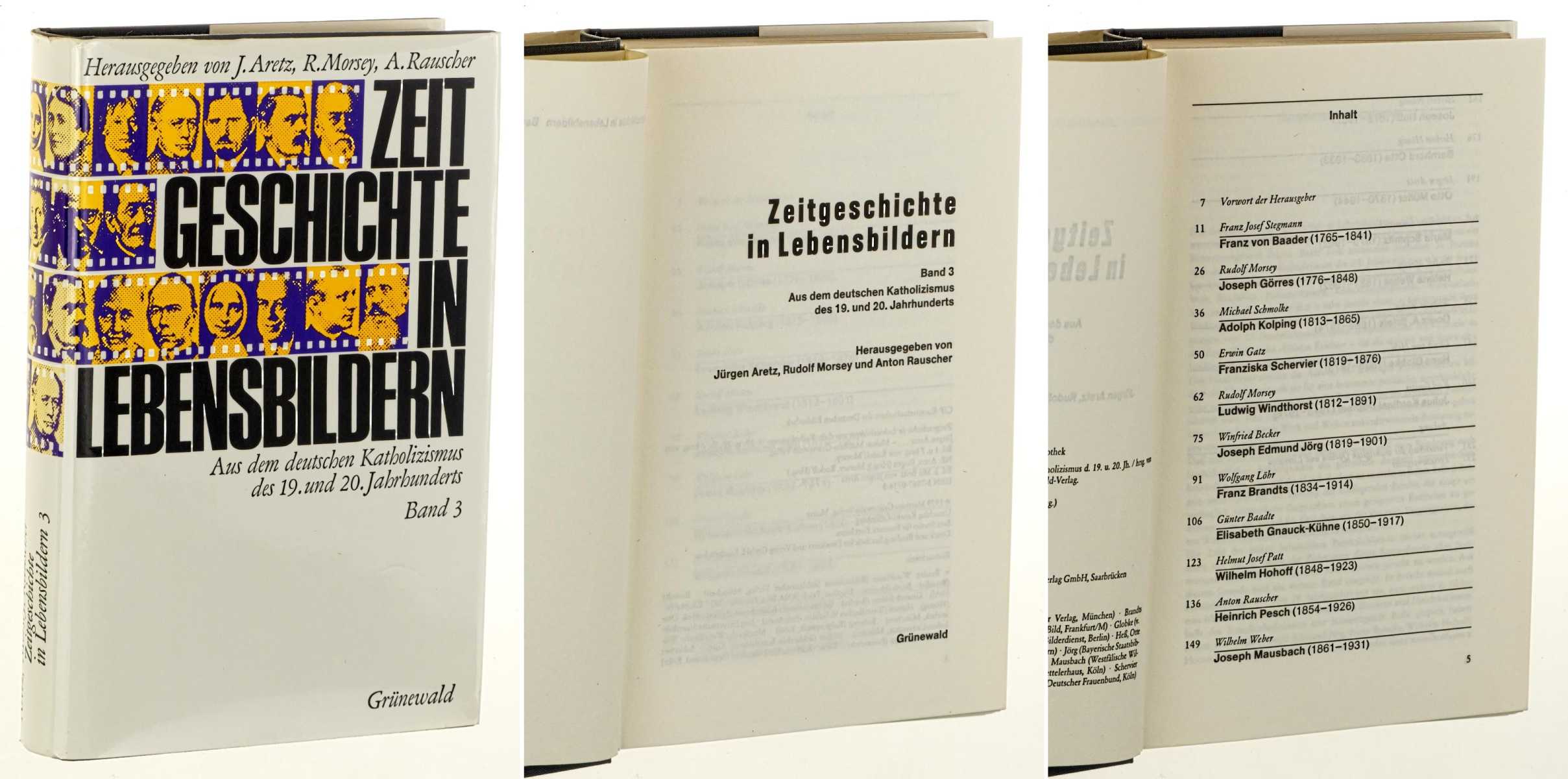 Zeitgeschichte in Lebensbildern. Aus dem deutschen Katholizismus des 19. und 20. Jahrhunderts. Hrsg. von Jürgen Aretz, , Rudolf morsey und Anton Rauscher. Band 3.
