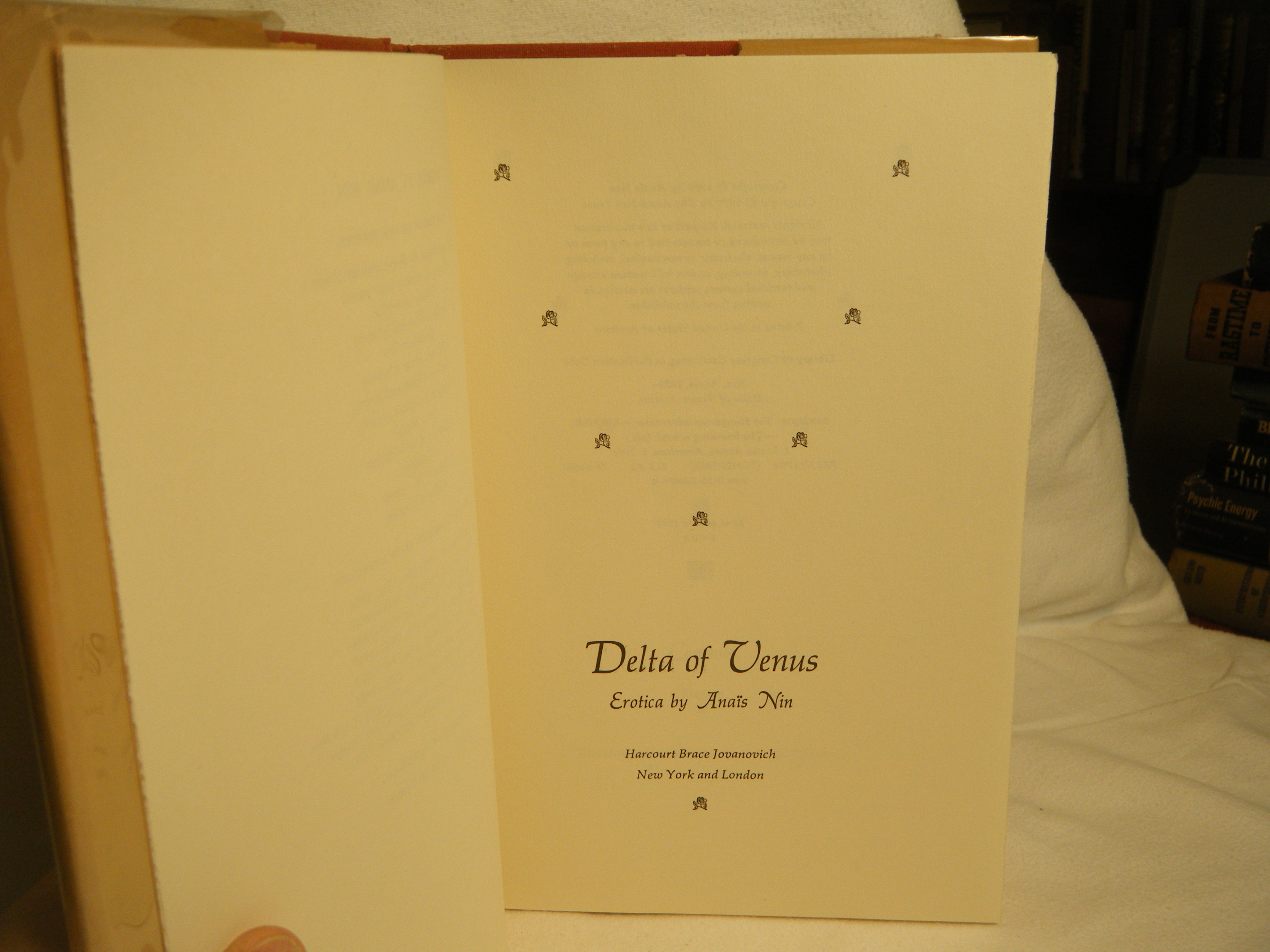 Delta of Venus Erotica by Nin, Anais Near Fine Hardcover (1977) First Edition. curtis paul