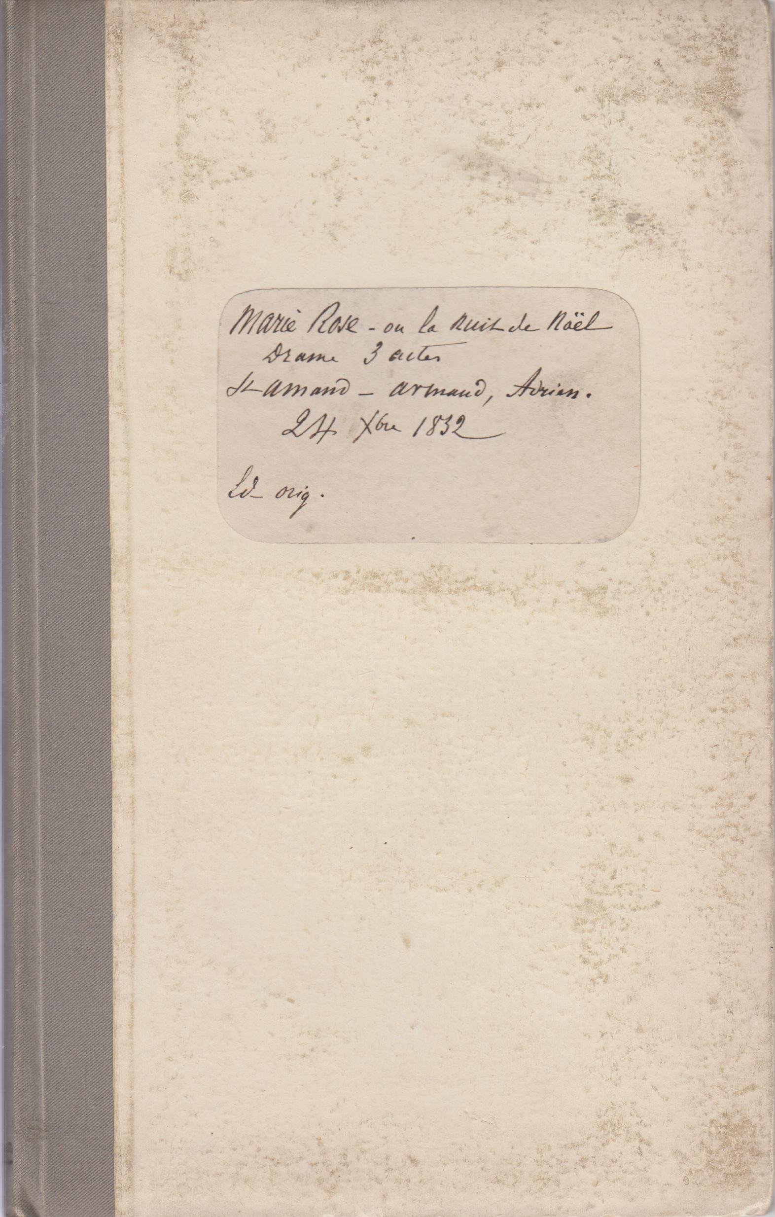 Marie-Rose, ou, La nuit de Noël Jean-Armand Lacoste - Adrien Payn - Armand. [Near Fine] [Hardcover]