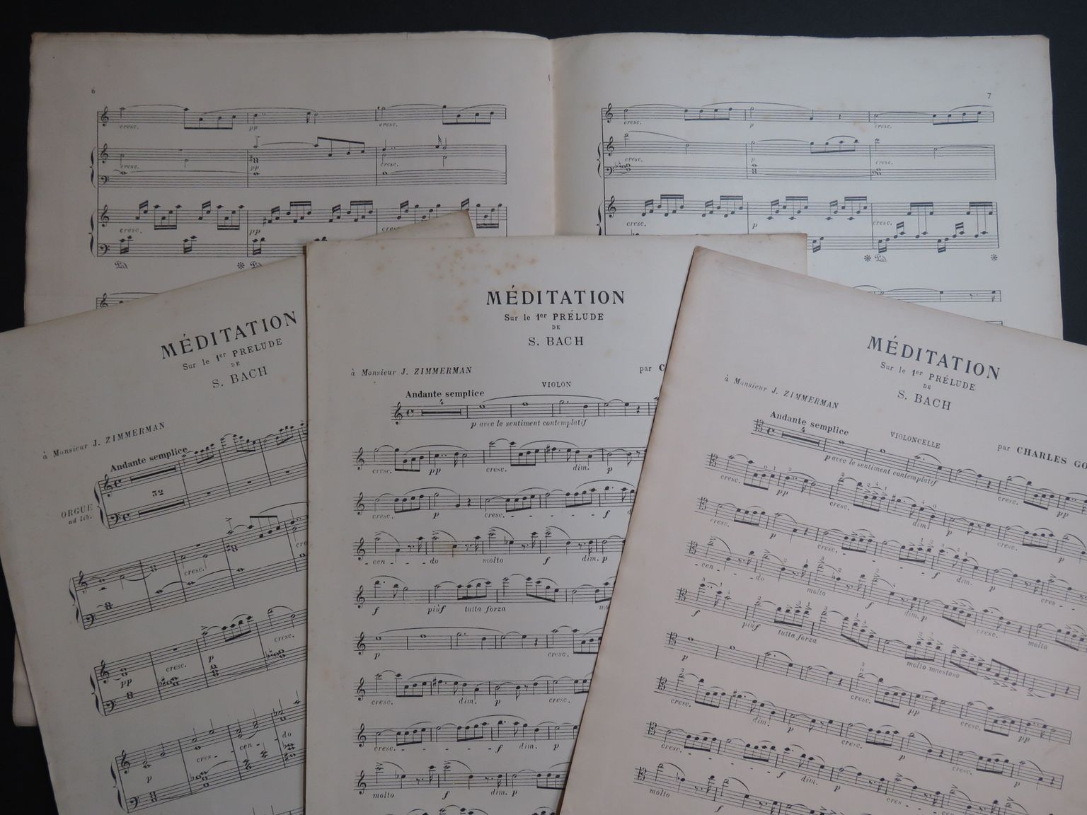 GOUNOD Charles Méditation Bach Piano Orgue Violon Violoncelle XIXe GOUNOD Charles Méditation Bach Piano Orgue Violon Violoncelle XIXe [ ]