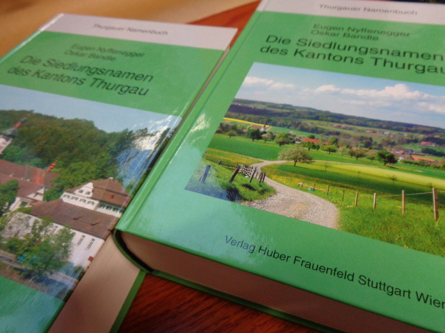 Thurgauer Namenbuch. Die Siedlungsnamen des Kantons Thurgau: Herkunft und Bedeutung der Namen, der Ortschaften, Weiler und Höfe im Kanton Thurgau. . historisches Namenlexikon K - Z und Register - Eugen Nyffenegger